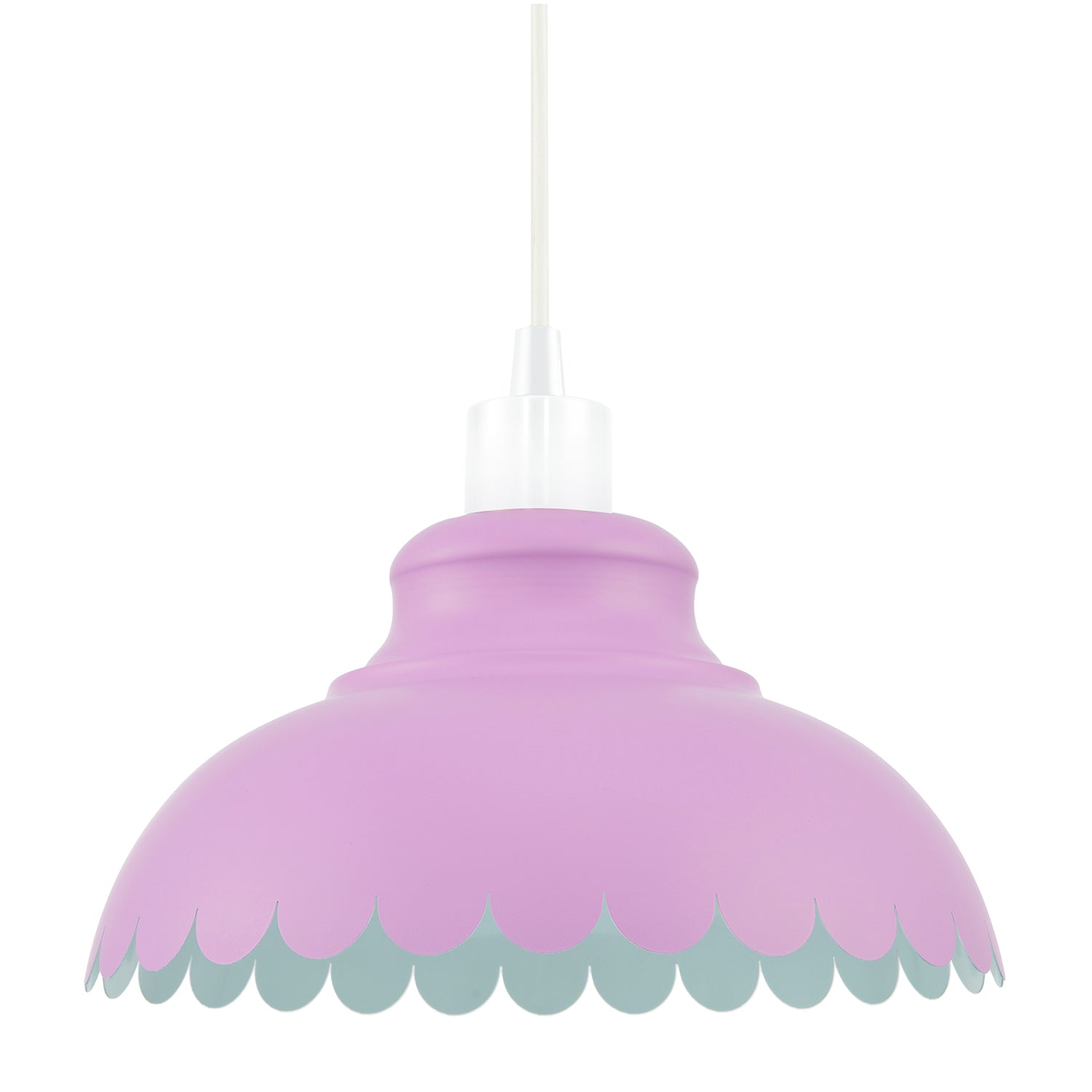 Industrial and Modern Petal Design Soft Lilac Metal Ceiling Pendant Light Shade Image 1