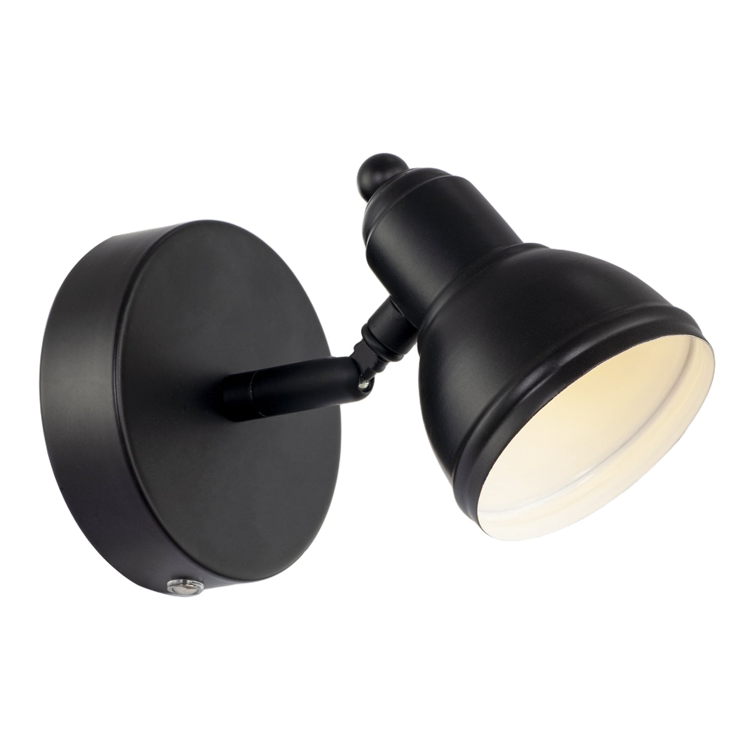 Modern Rechargeable Dimmable Spot Wall Light Fitting in Matte Black Image 2