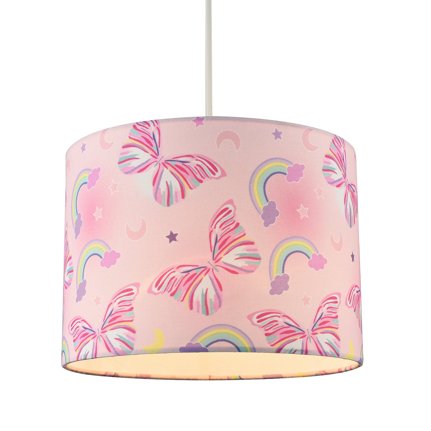 Feminine and Cute Pink Shade with Colourful Butterflies and Rainbows Image 2