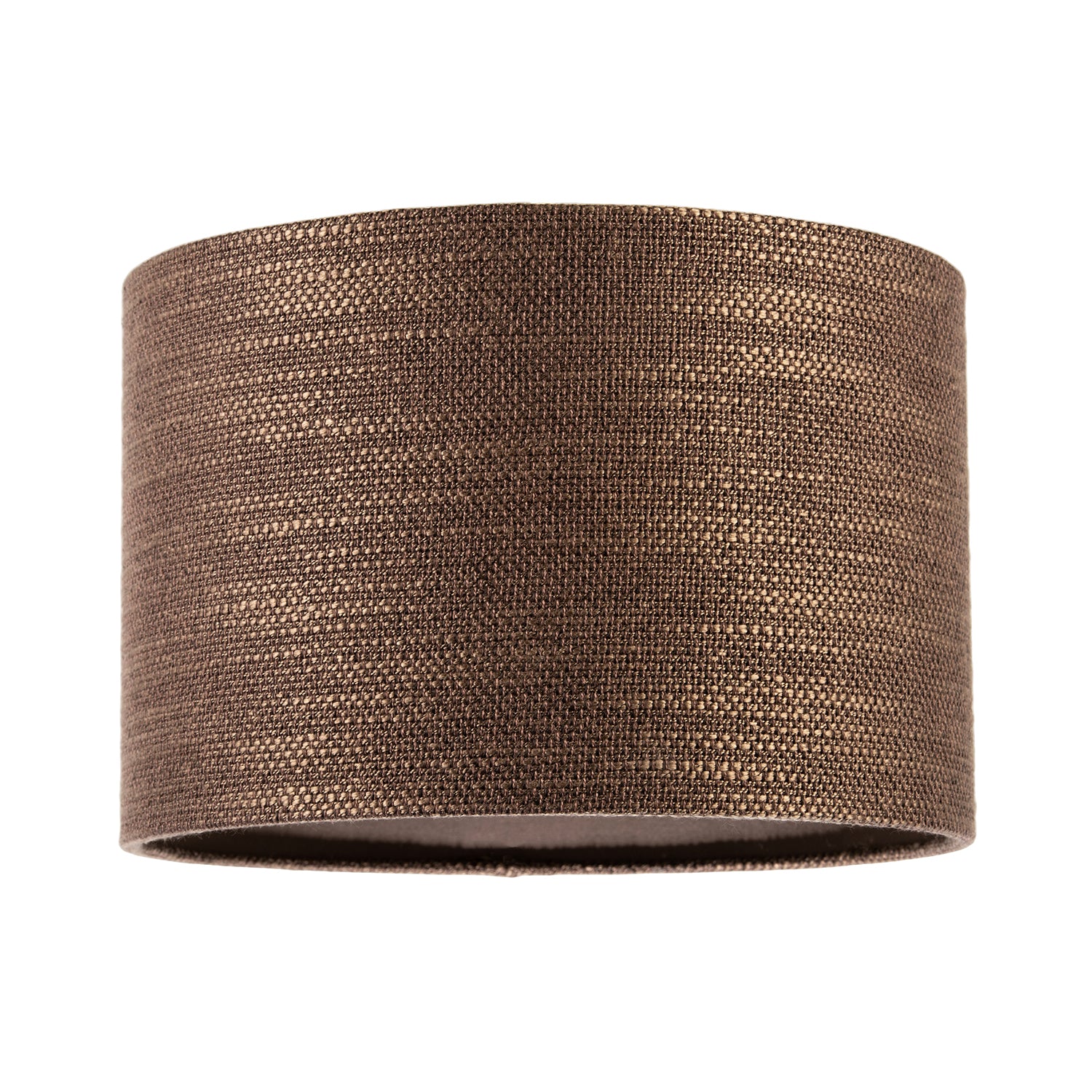 Designer Bobbled and Textured Linen Lamp Shade in Chocolate Brown Image 1