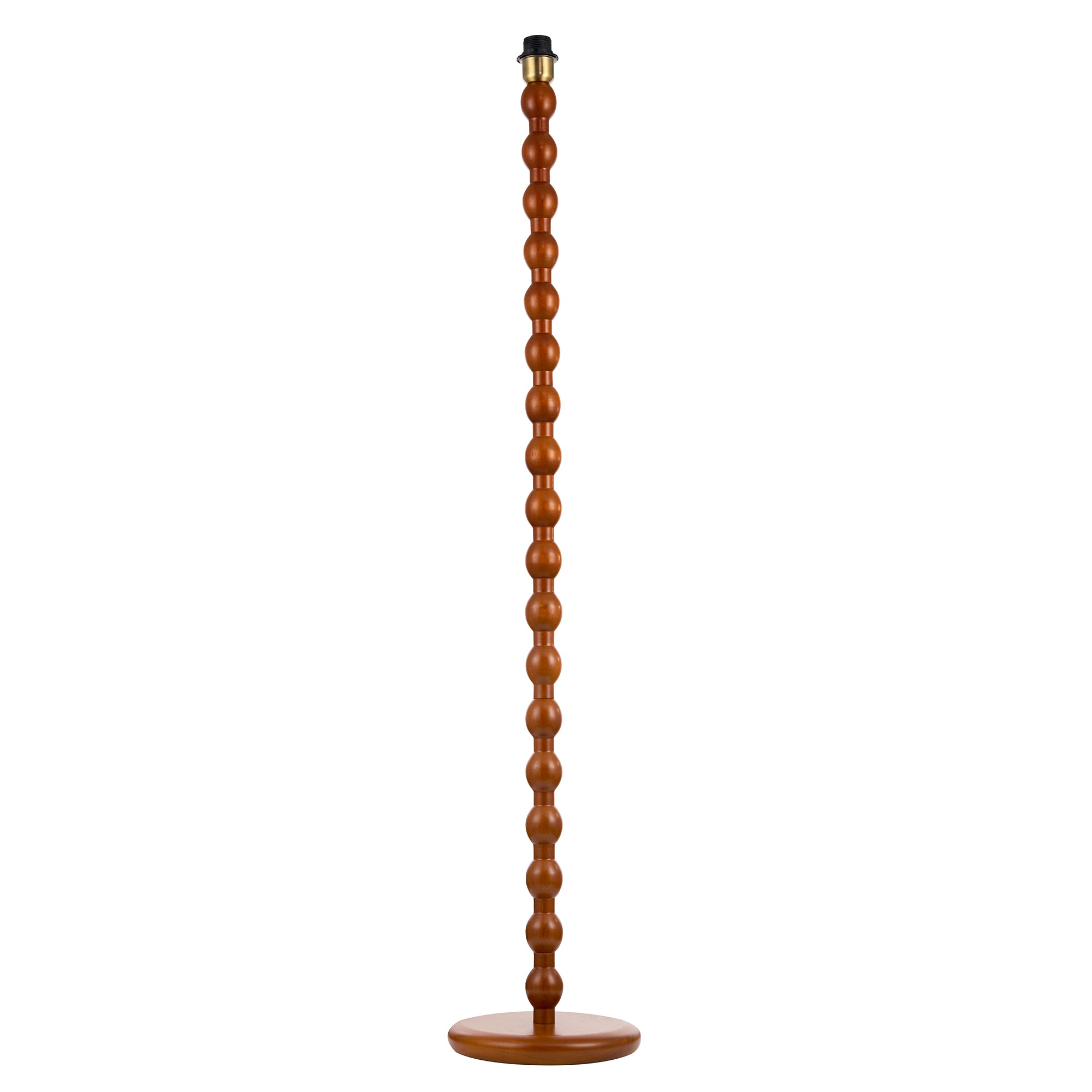 Classic Mahogany Wooden Classic Floor Light Base with Ball Pole Design Image 1
