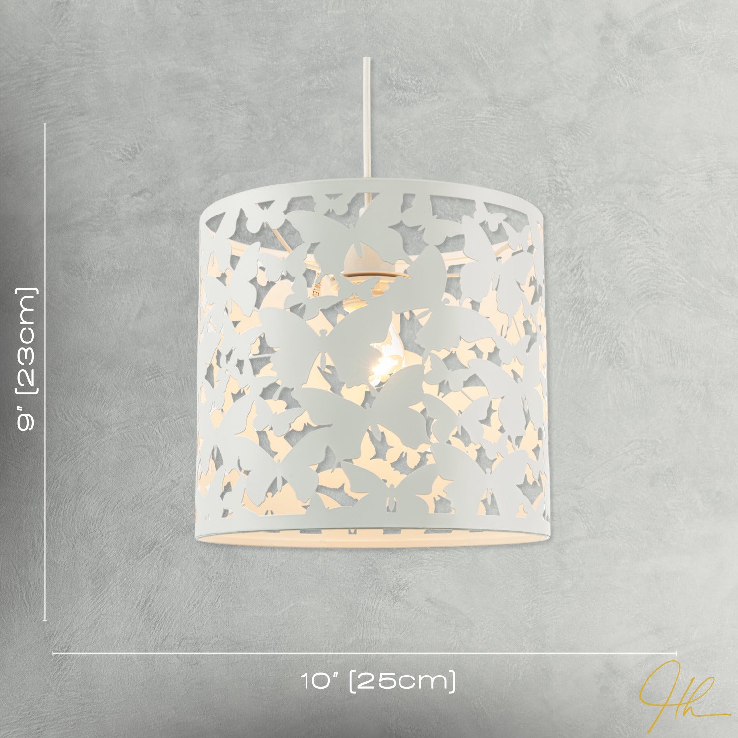 Unique Butterfly Themed Pendant Ceiling Light Shade in Gloss White Image 7