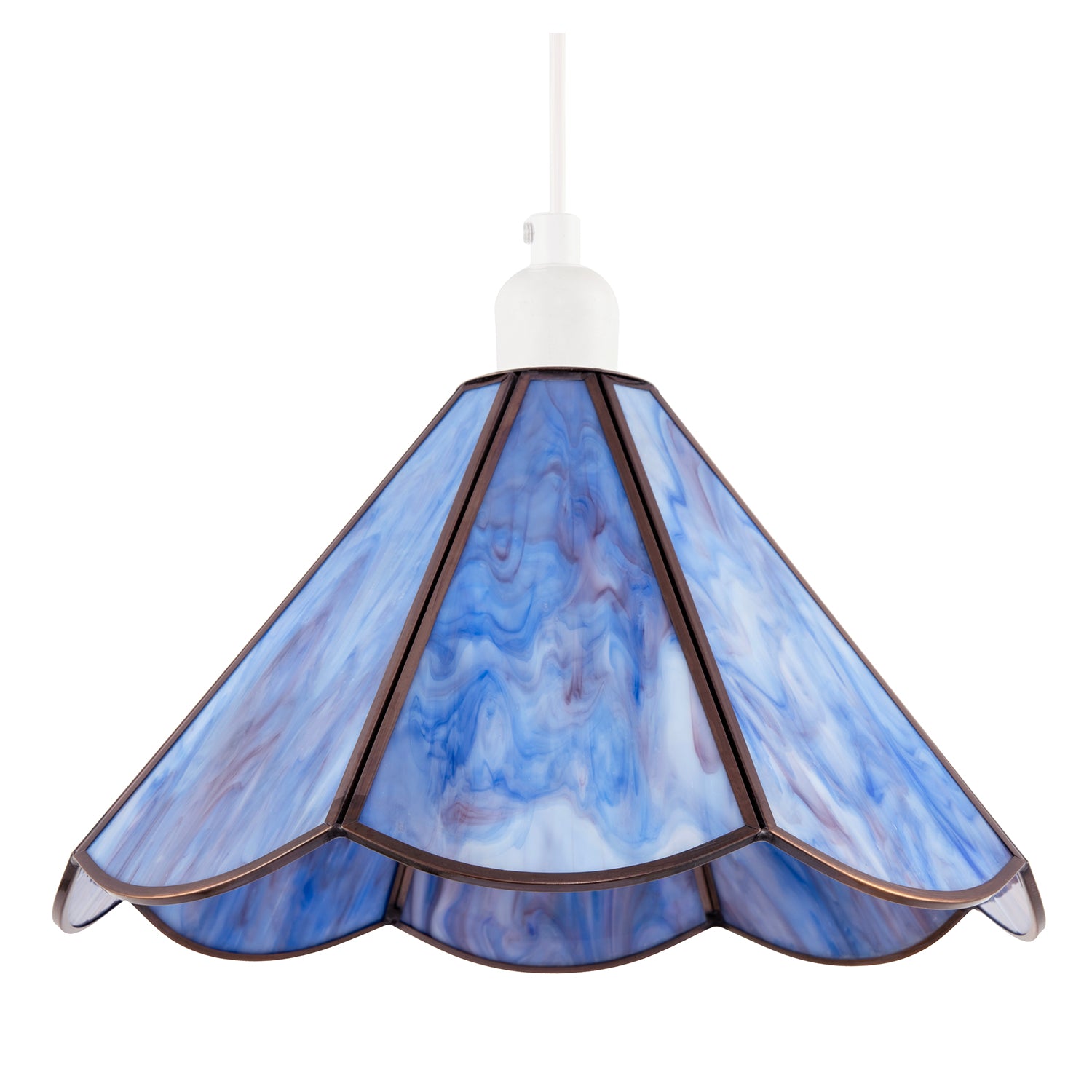 Classic Lavender Purple Tiffany Glass Easy Fit Pendant Lighting Shade Image 1