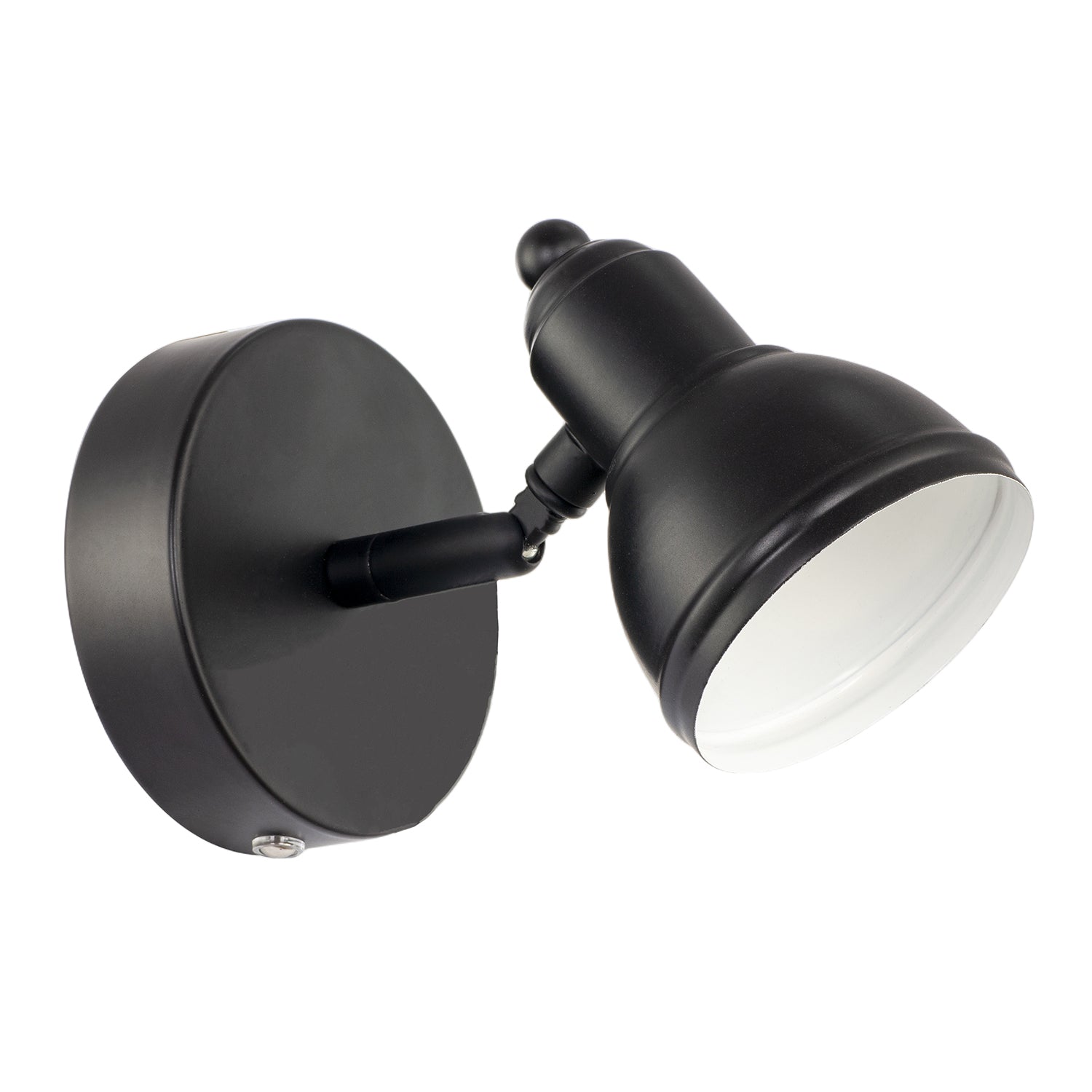 Modern Rechargeable Dimmable Spot Wall Light Fitting in Matte Black Image 1