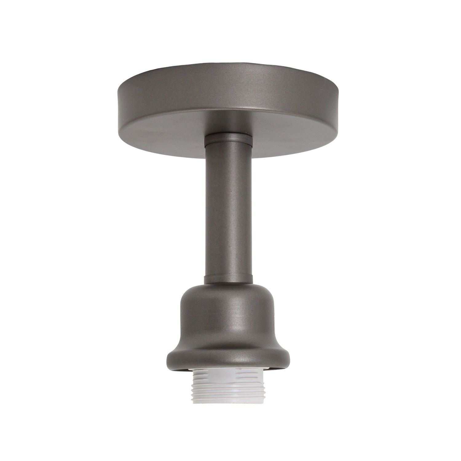 Contemporary Designer Short Semi Flush Pearl Grey Ceiling Rose Light Image 1