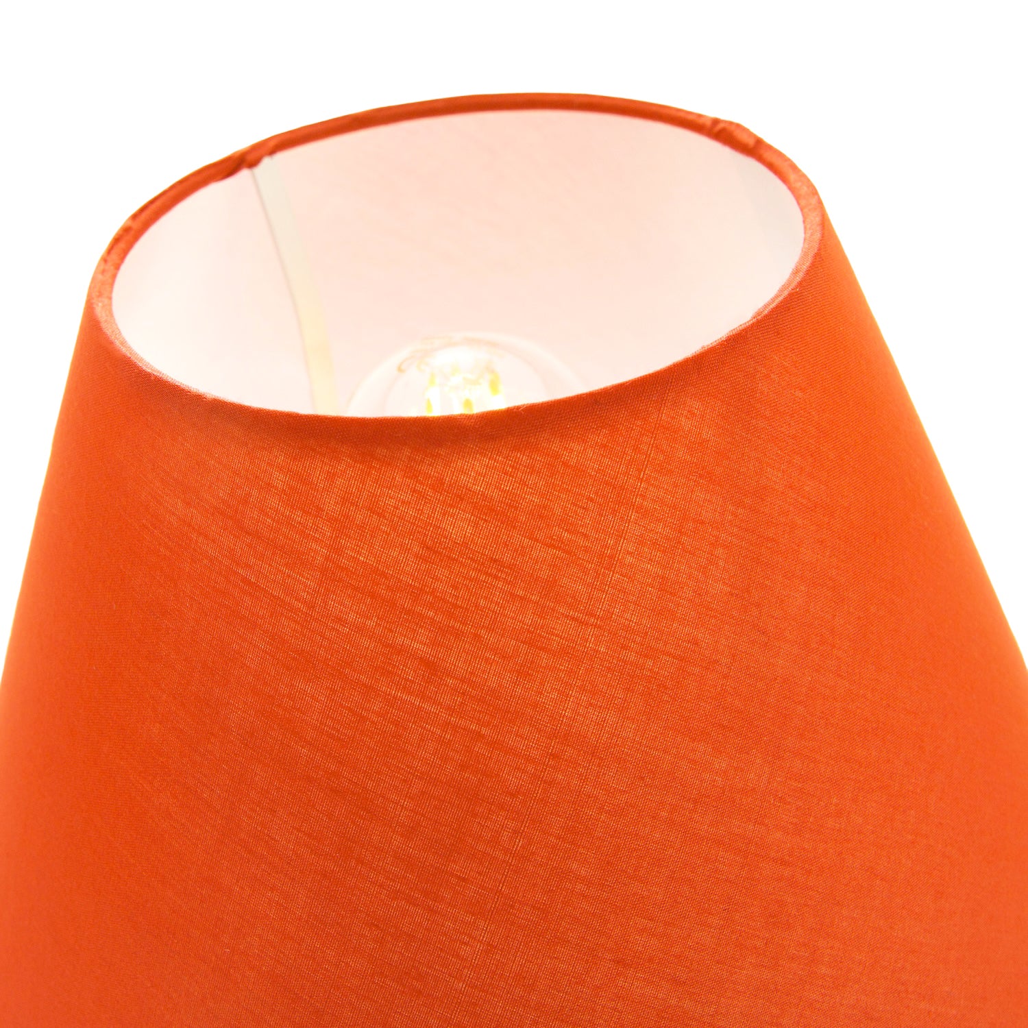 10 Inch Vivid Orange Cotton Coolie Shade for Table Lamp or Pendant Image 4