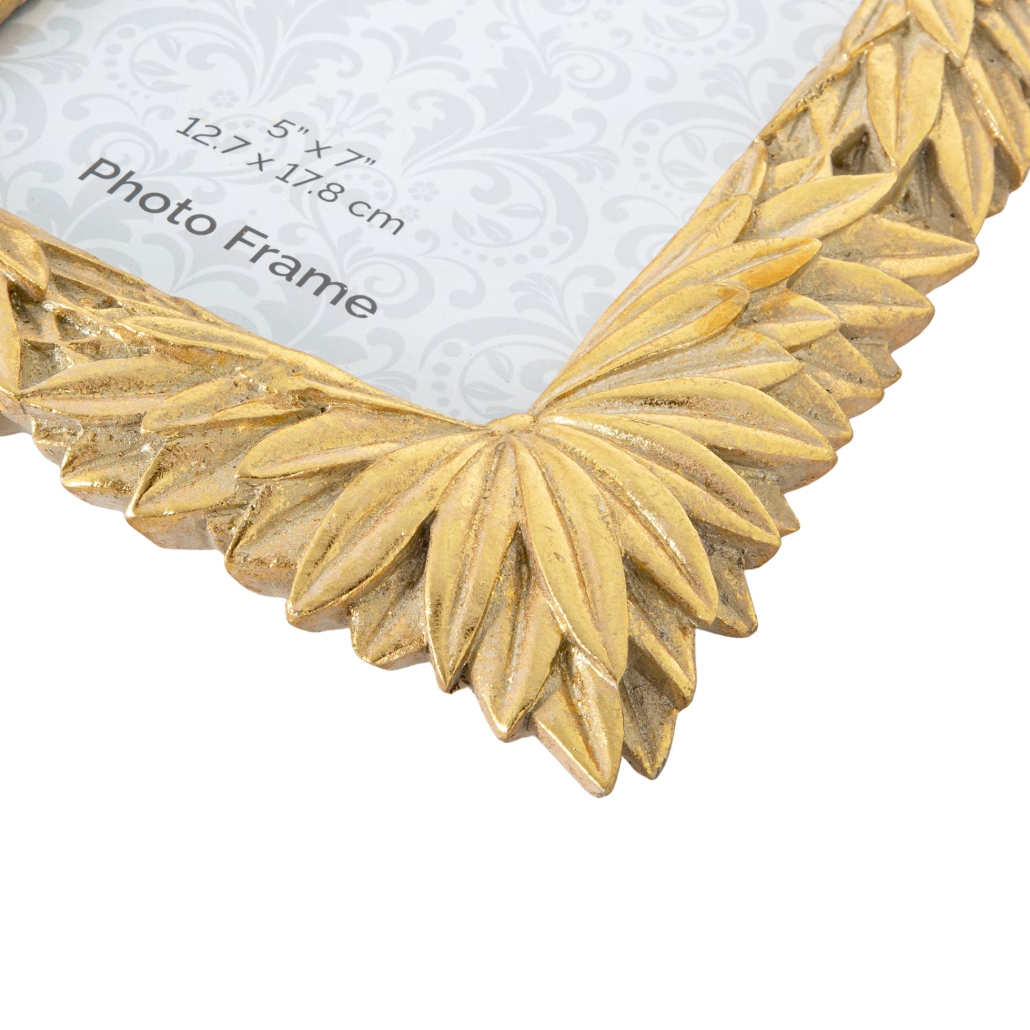Stylish and Classic Bright Mat Gold Resin 5x7 Picture Frame with Sunflower Decor Image 4