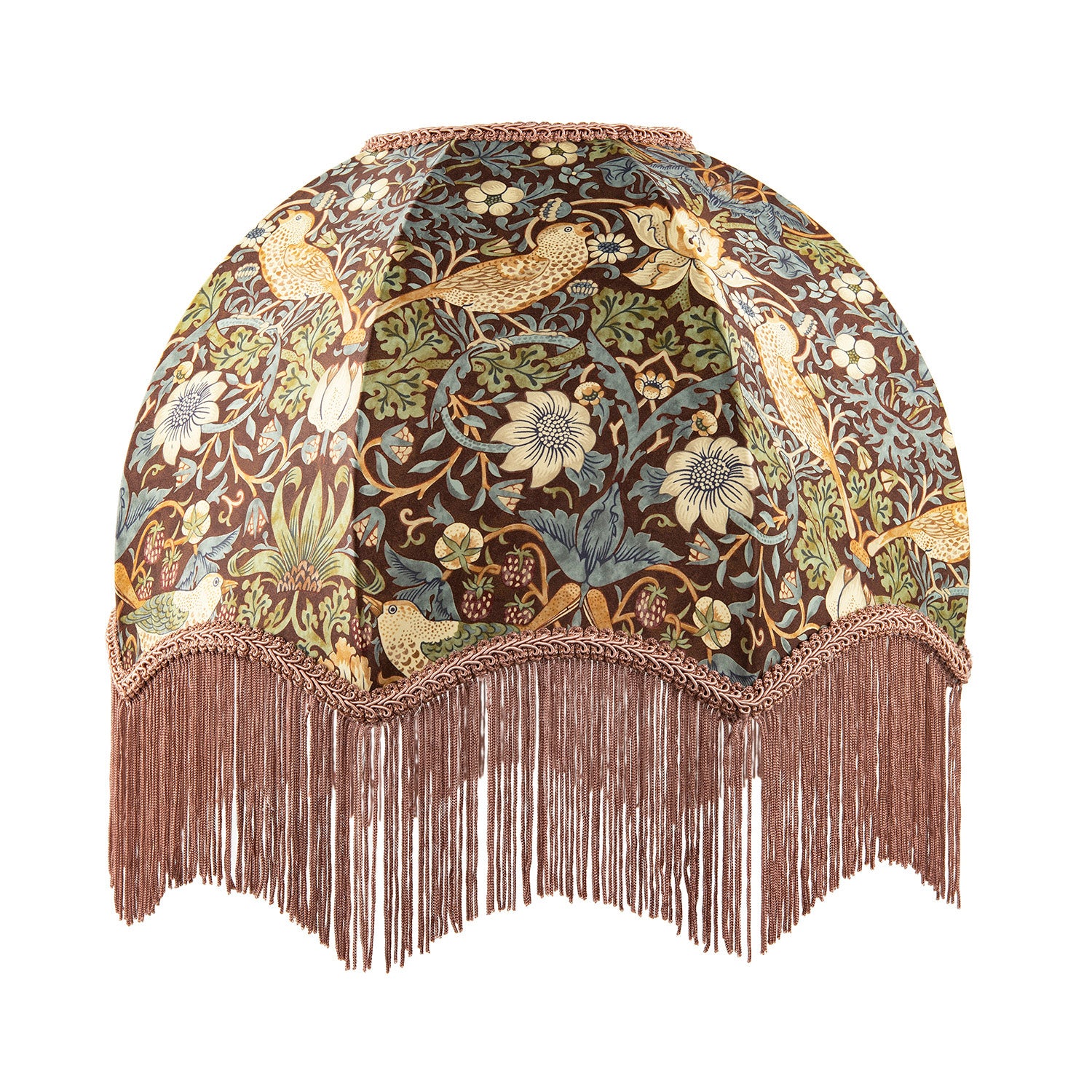 Victorian Designed Vintage Lamp Shade with Green and Blue Floral Decor Image 1