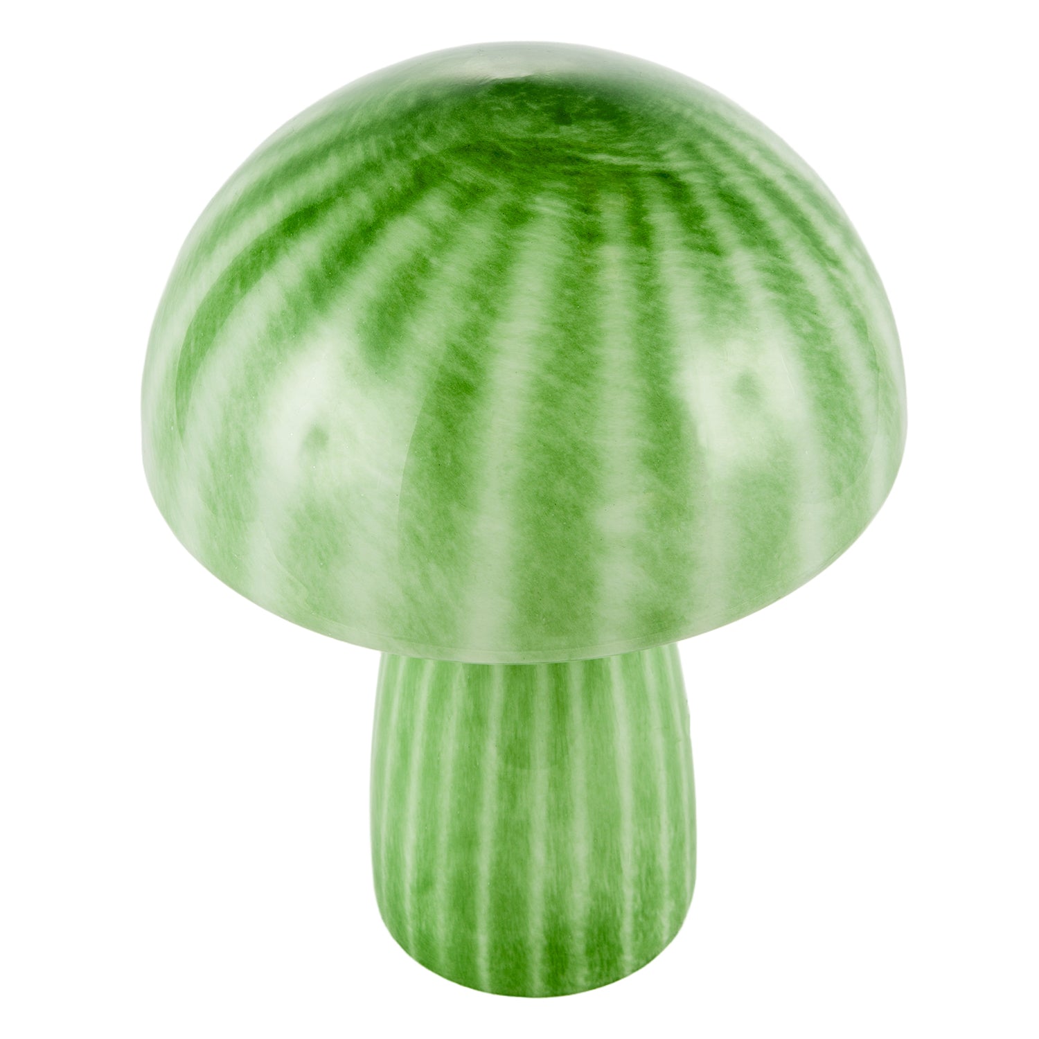 1970s Italian Design Translucent Jade Green Glass Mushroom Table Lamp Image 3