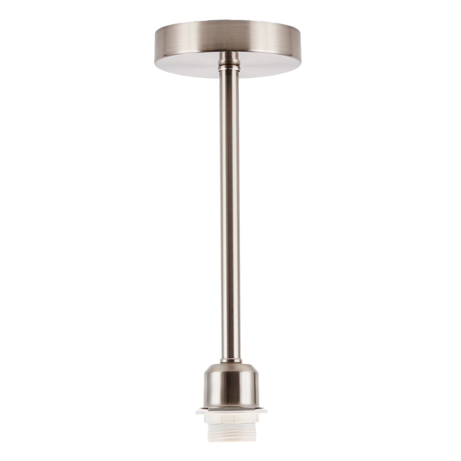 Classic Satin Nickel Ceiling Light Fixture to Showcase Lamp Shades Image 1