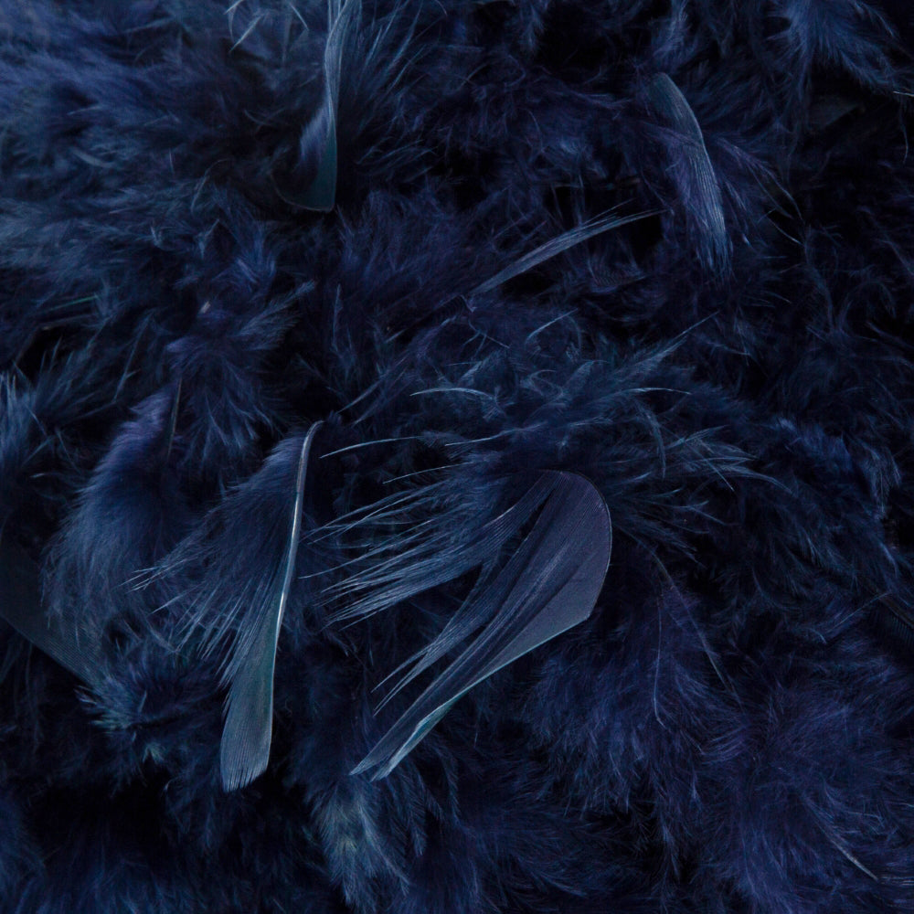 Eye-Catching and Modern Small Navy Blue Feather Decorated Pendant Lighting Shade Image 2