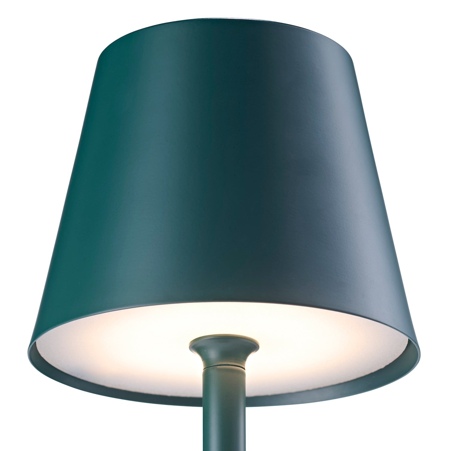 Tall Forest Green Rechargeable Touch Dimmable Table Lamp with Metal Shade Image 2