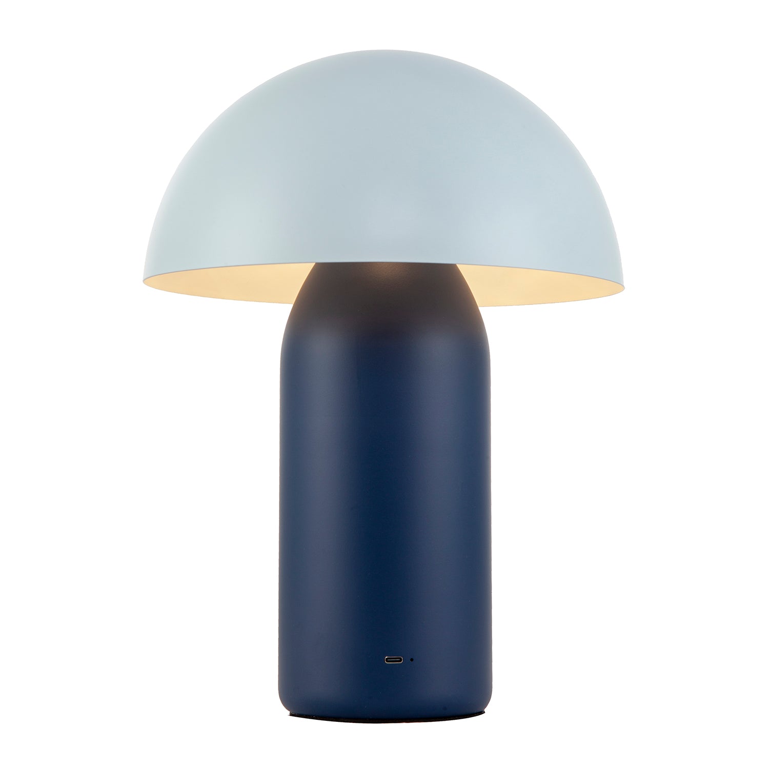 Modern Rechargeable Mushroom Lamp in Two Tone Blue with Touch Button Image 2