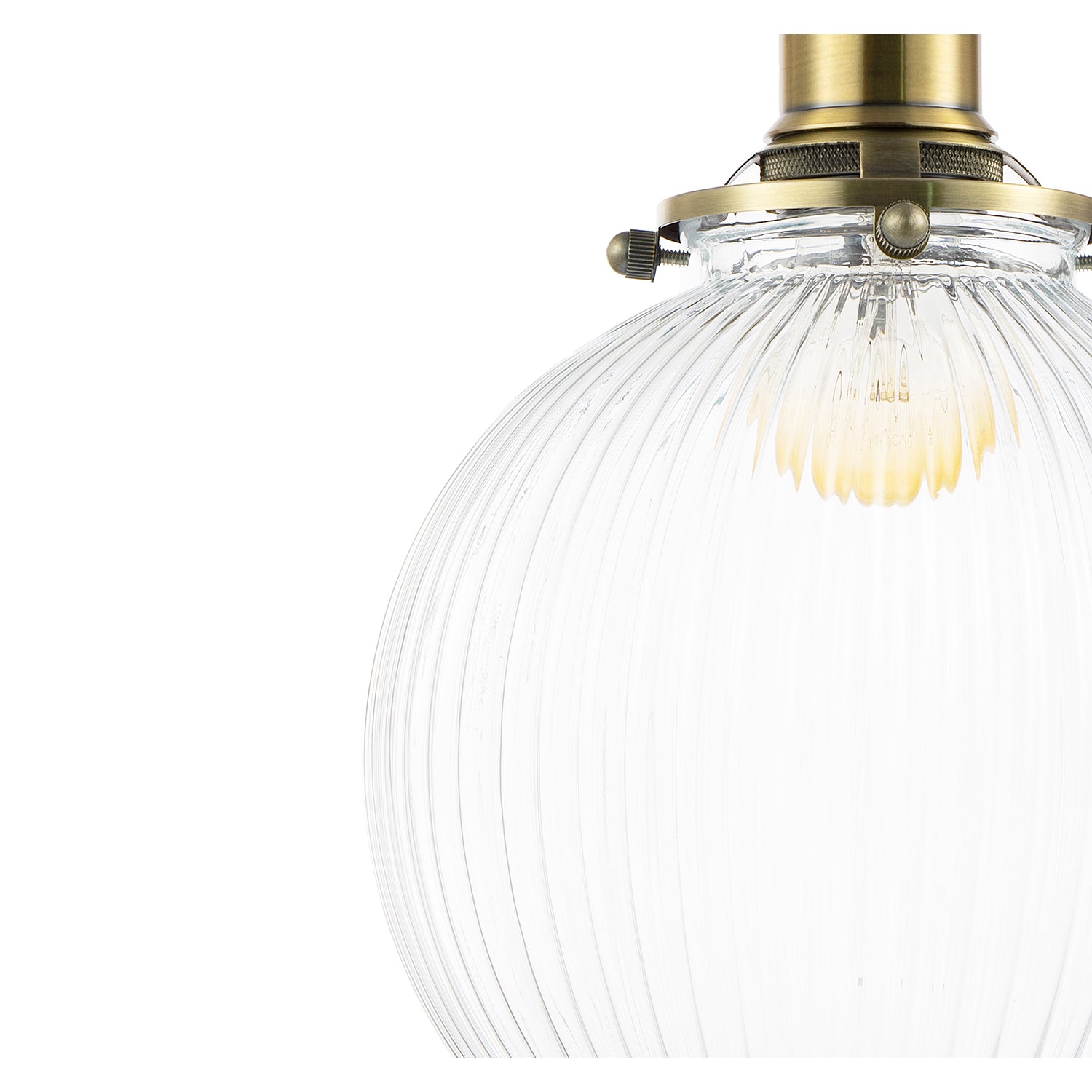 Traditional Vintage Lantern Pendant Light in Antique Brass with Glass Shade Image 3