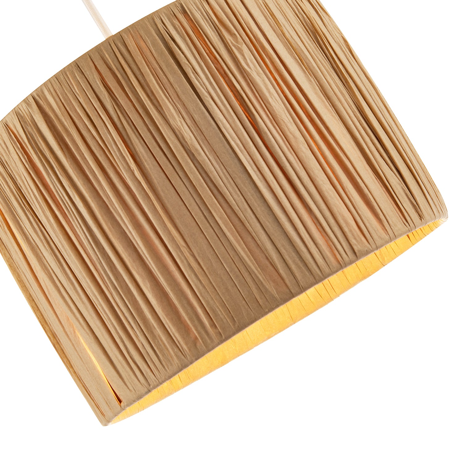 Classic and Vintage Brown Folded and Tapered Paper Pendant Lamp Shade Image 3