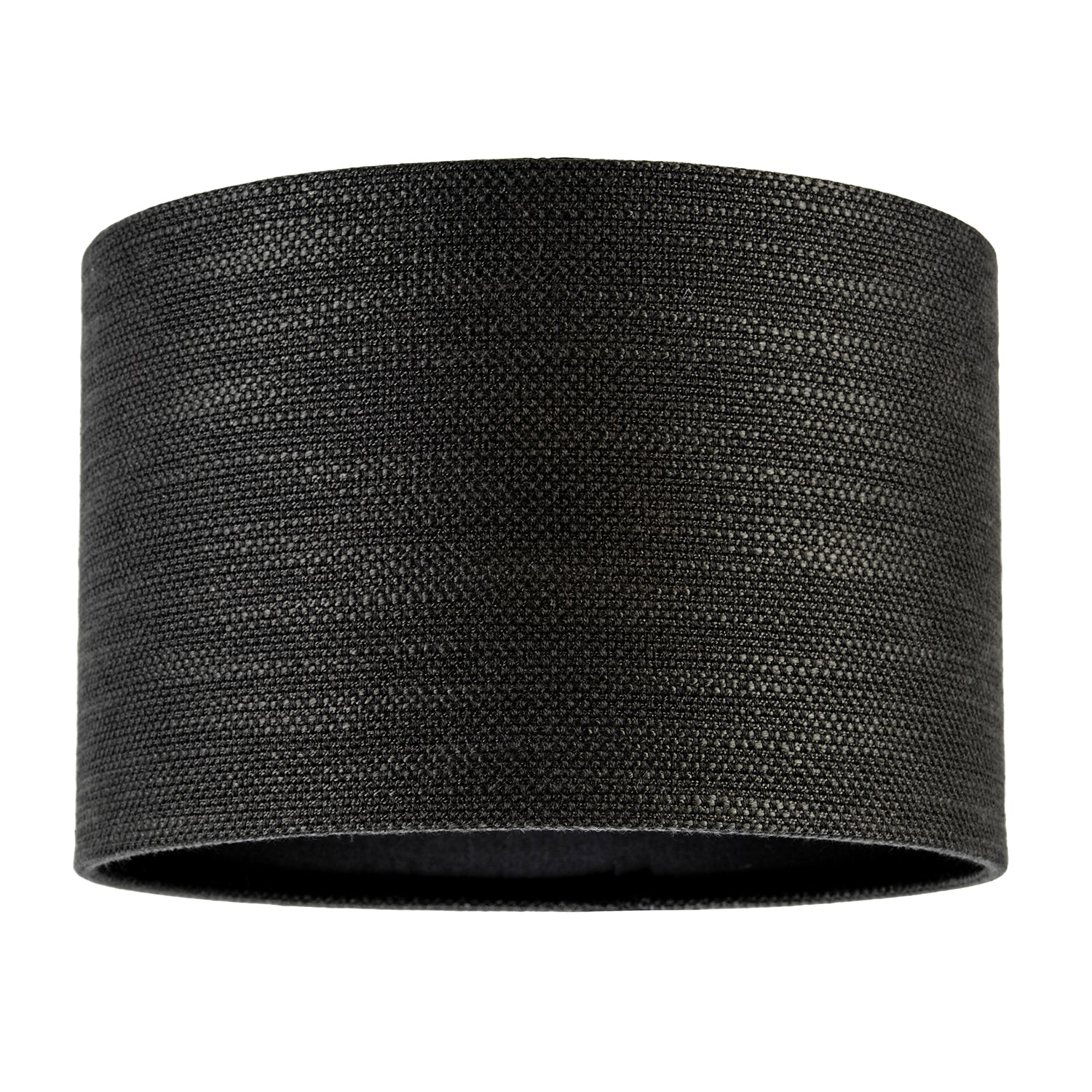 Designer Bobbled and Textured Linen Lamp Shade in Graphite Black Image 1