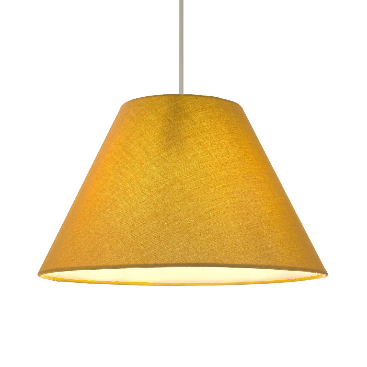 10 Inch Mustard Ochre Cotton Coolie Shade for Table Lamp or Pendant Image 2