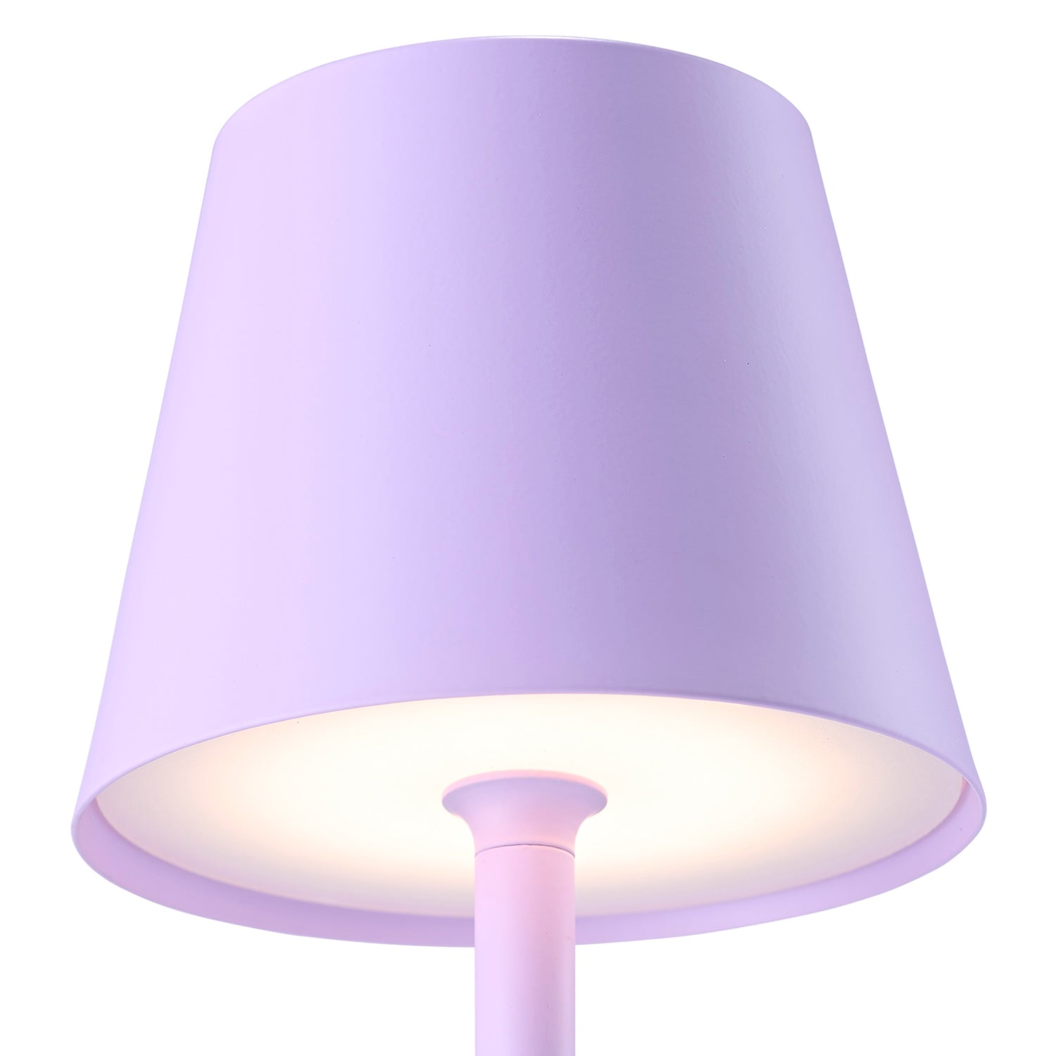 Tall Lilac Rechargeable Touch Dimmable Table Lamp with Metal Shade Image 2