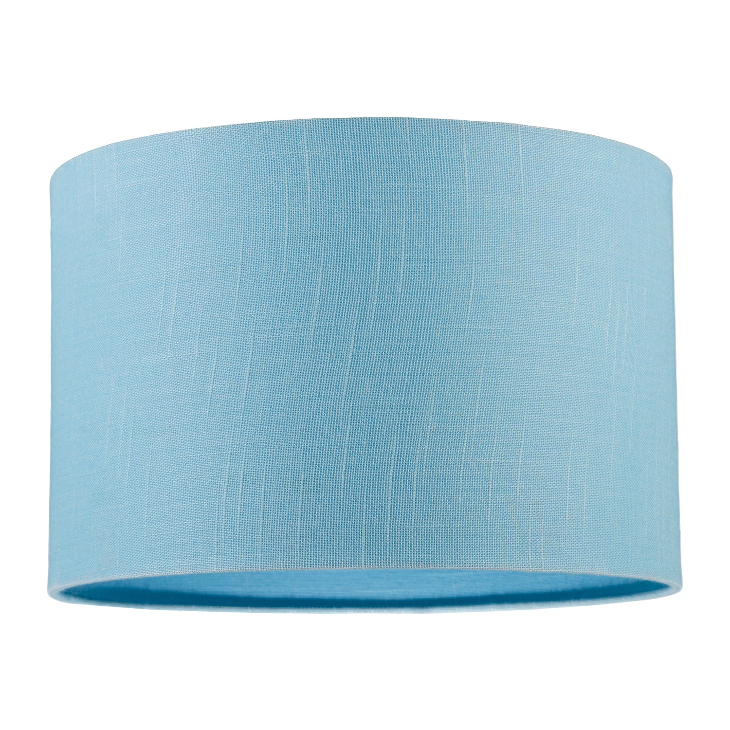 Designer Ocean Current Blue Textured Linen Fabric Circular Lamp Shade Image 1