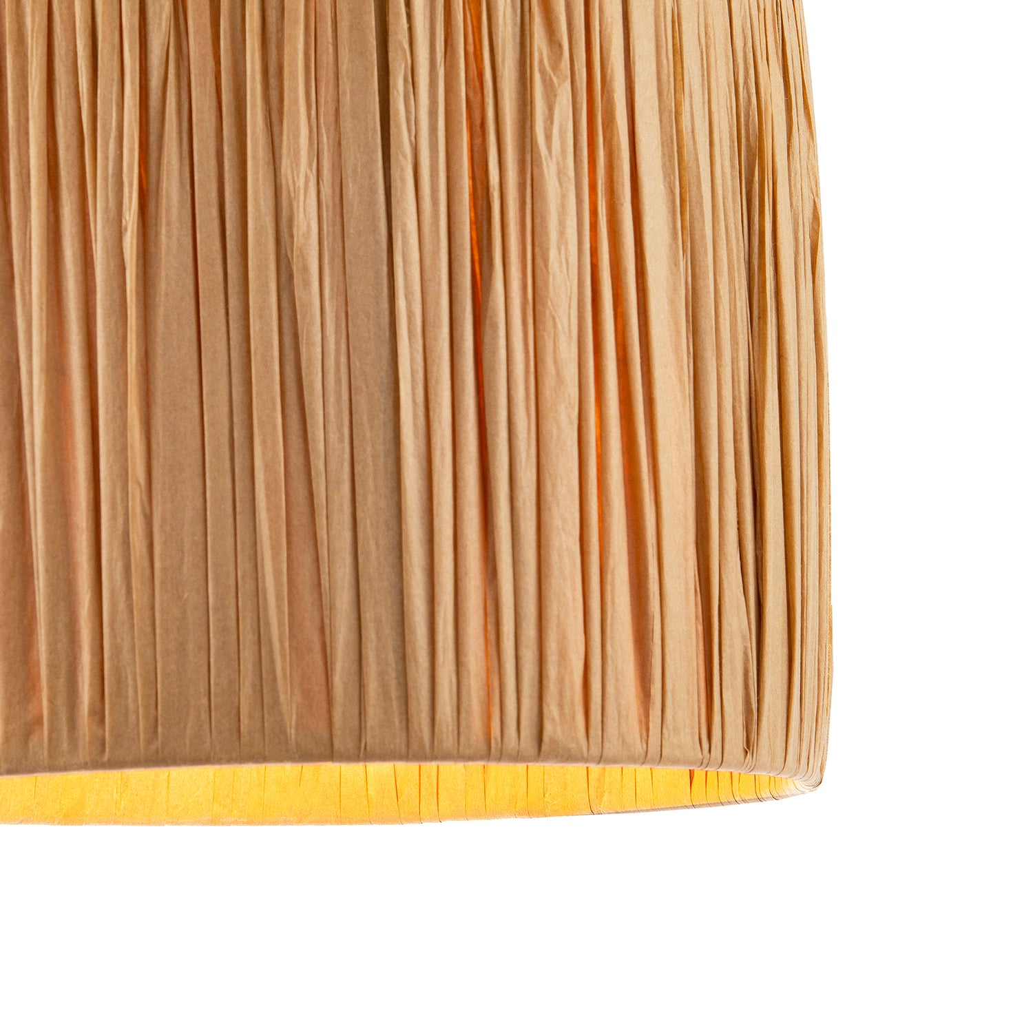 Classic and Vintage Brown Folded and Tapered Paper Pendant Lamp Shade Image 5