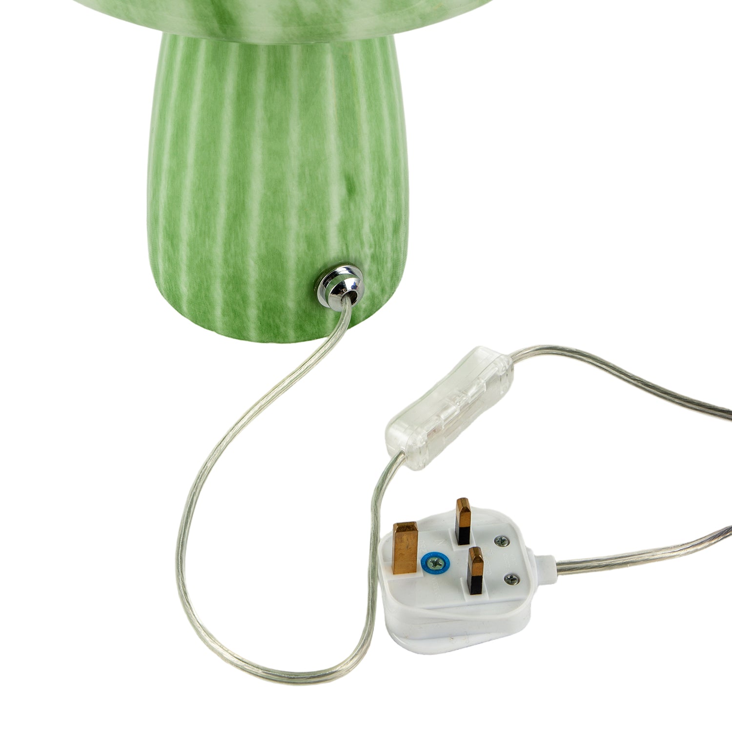 1970s Italian Design Translucent Jade Green Glass Mushroom Table Lamp Image 5