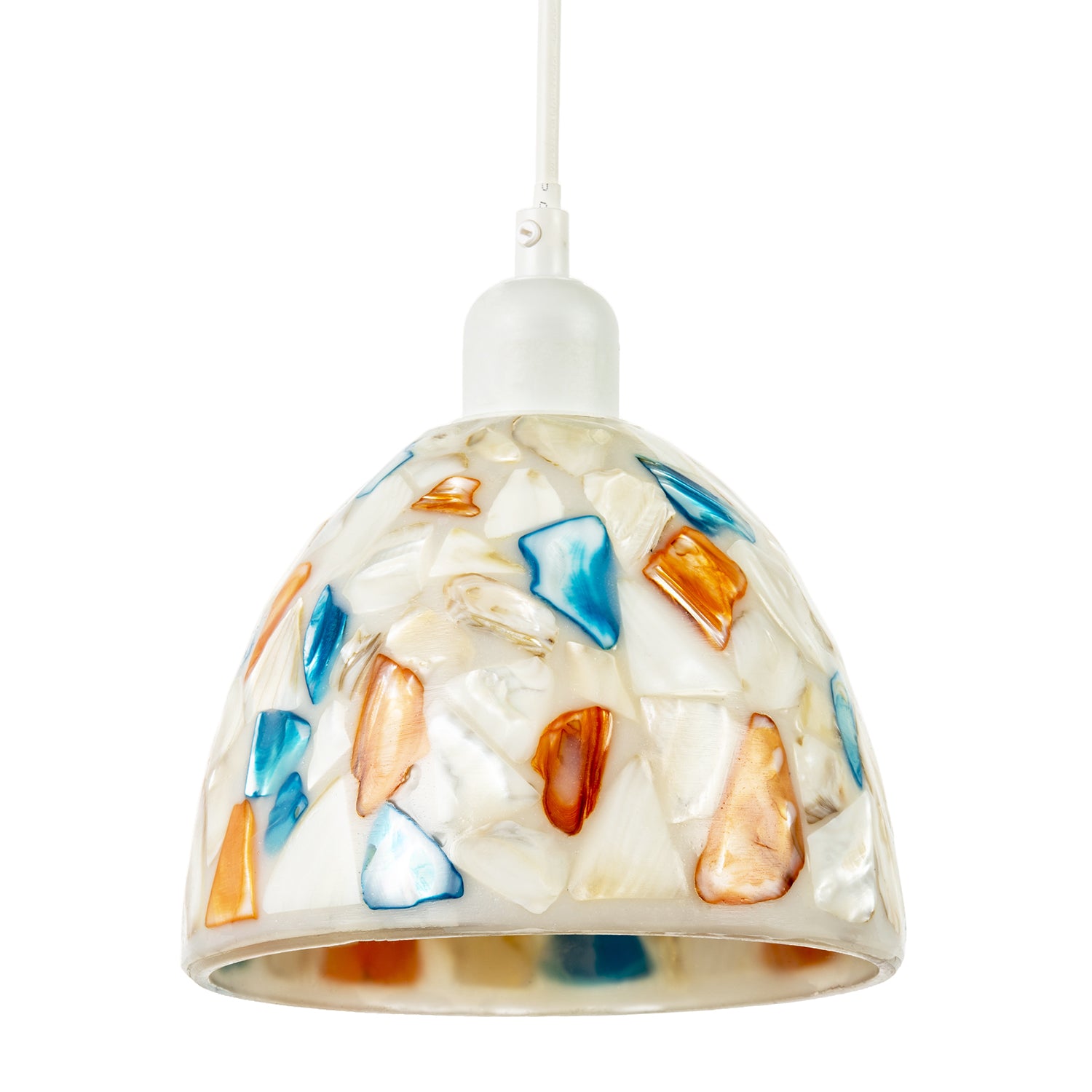 Mother of Pearl Style Mosaic Glass Pendant Ceiling Lighting Shade Image 1