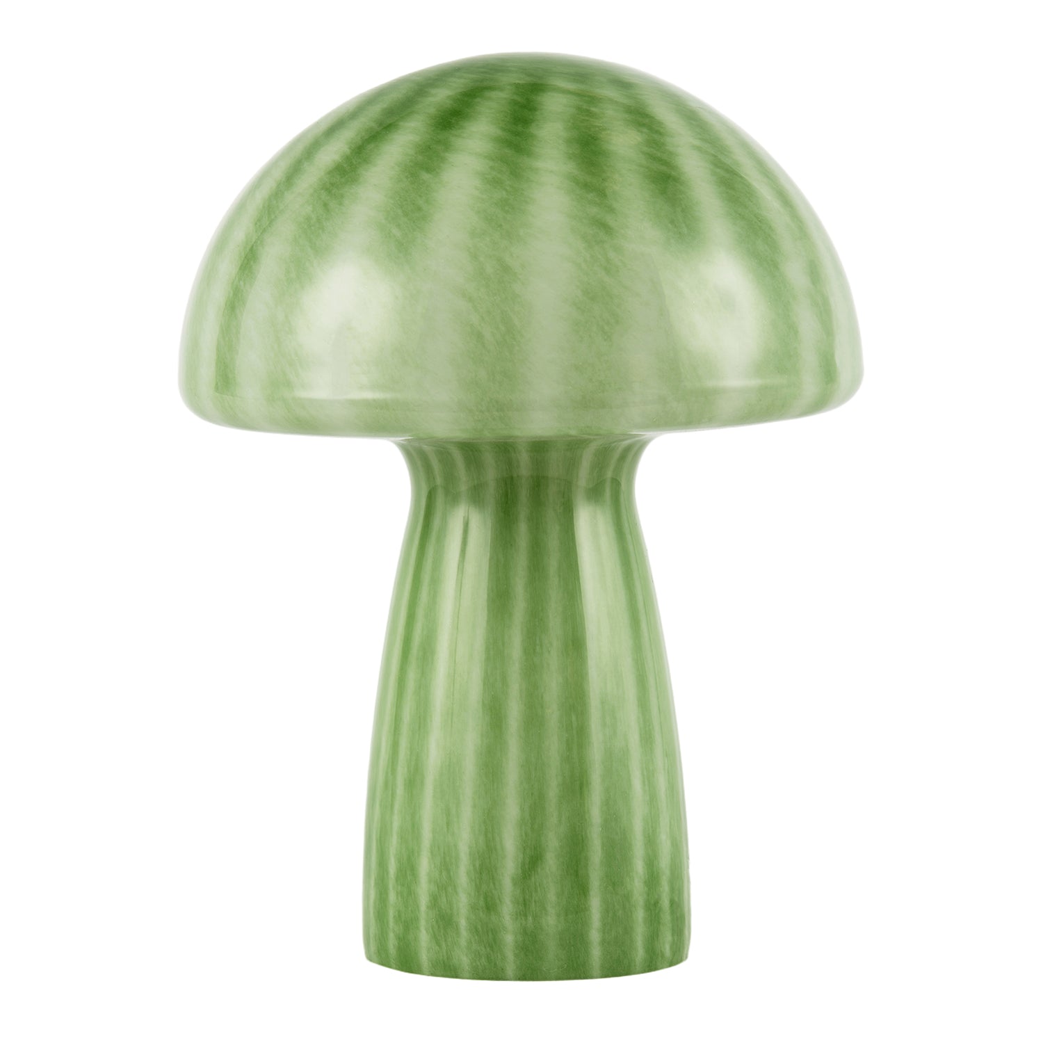 1970s Italian Design Translucent Jade Green Glass Mushroom Table Lamp Image 1