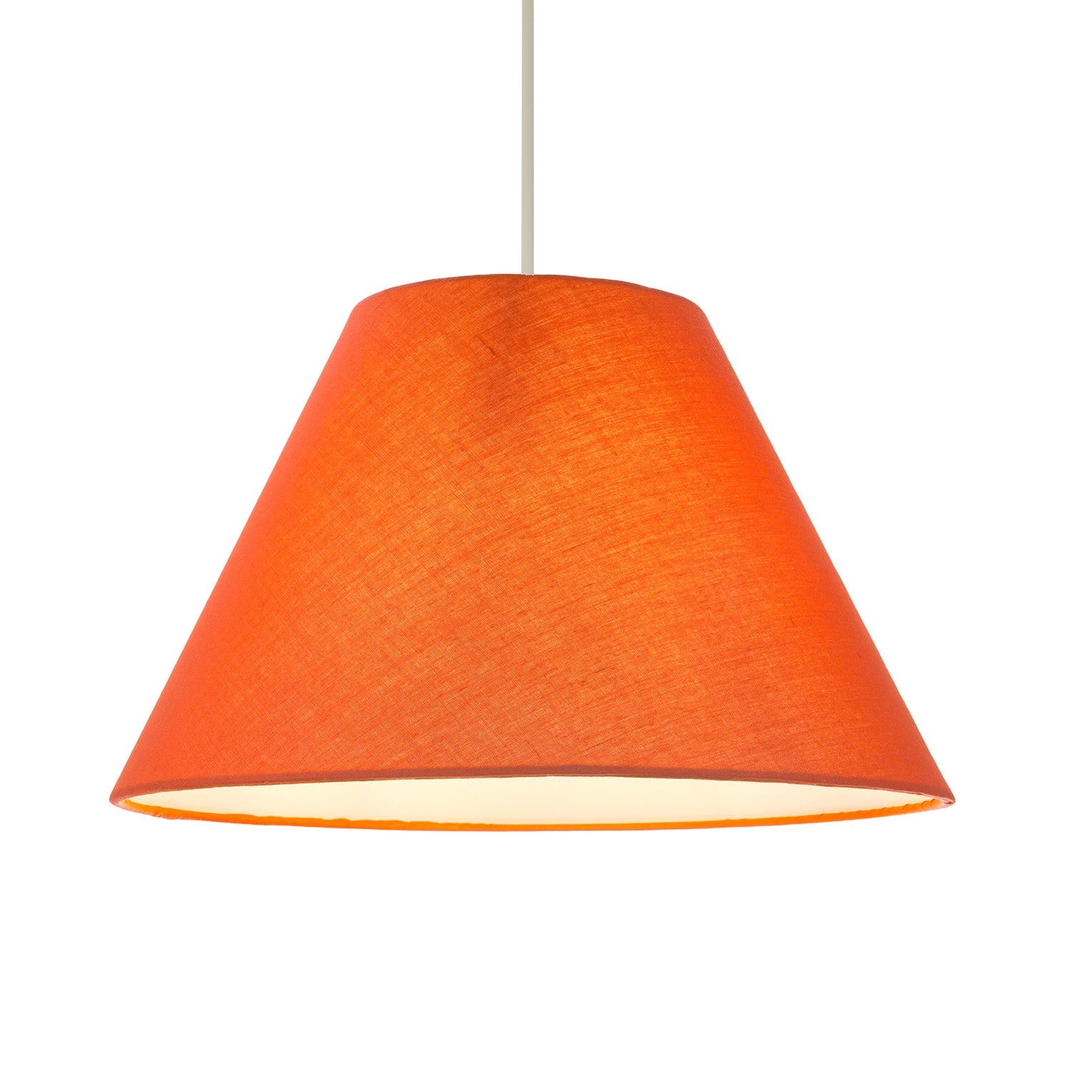 10 Inch Vivid Orange Cotton Coolie Shade for Table Lamp or Pendant Image 2
