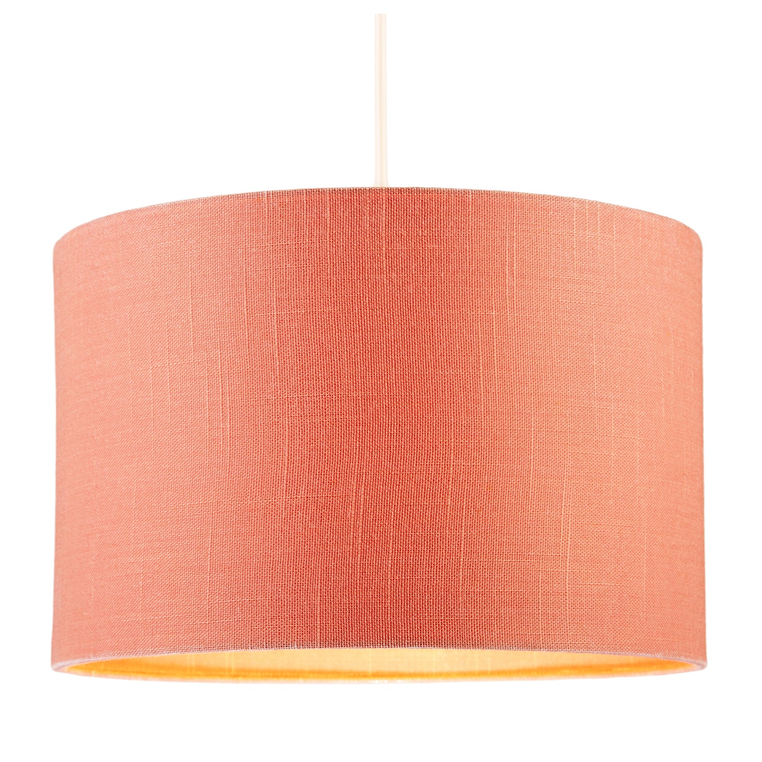 Chic Designer Peach Palazzo Textured Linen Fabric Circular Lamp Shade Image 2
