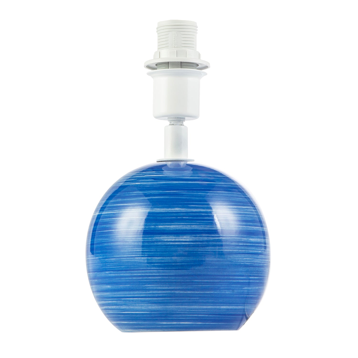 Blue and White Ceramic Gloss Table Lamp Base with Tiltable Lamp Holder Image 1