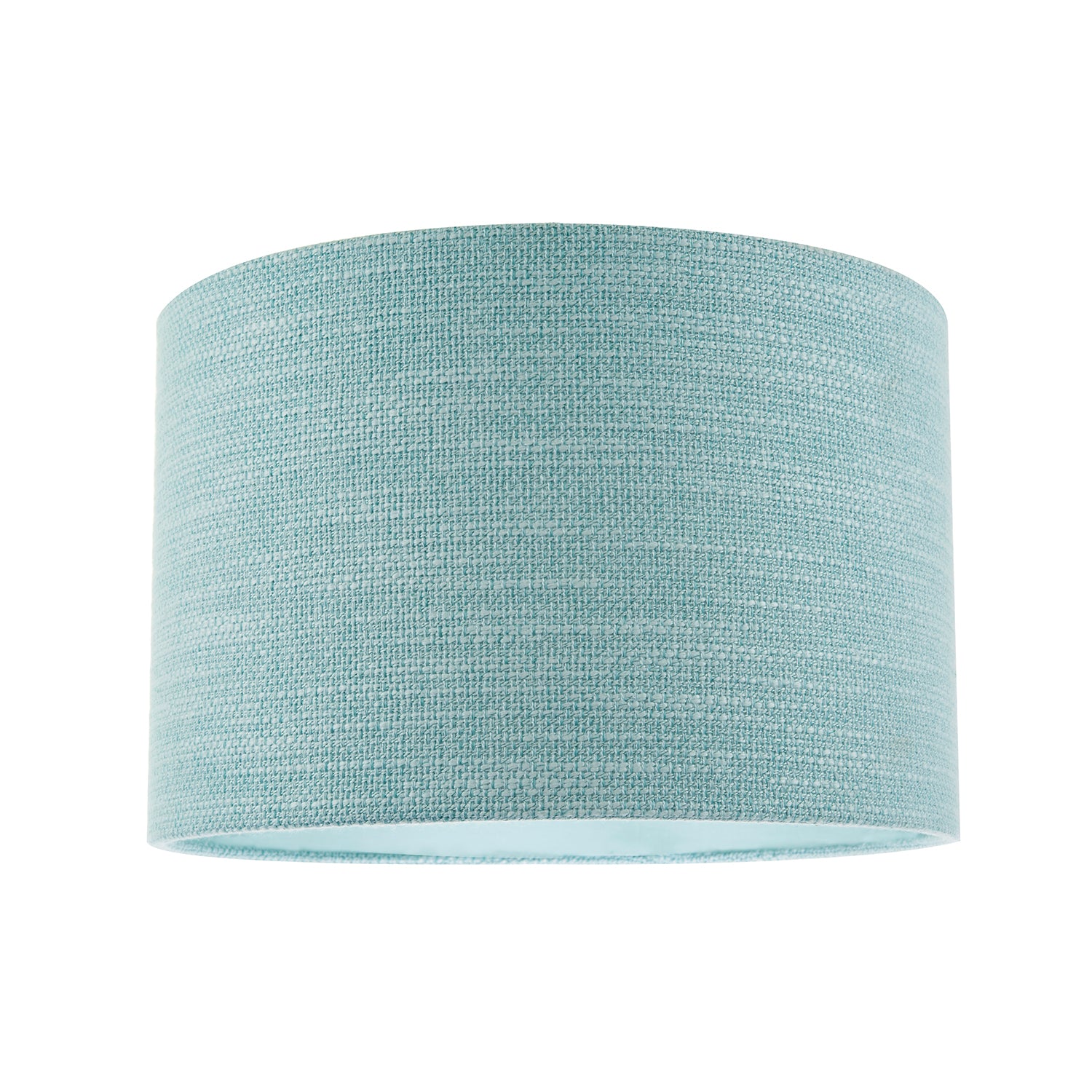 Designer Bobbled and Textured Linen Lamp Shade in Light Duck Egg Blue Image 1