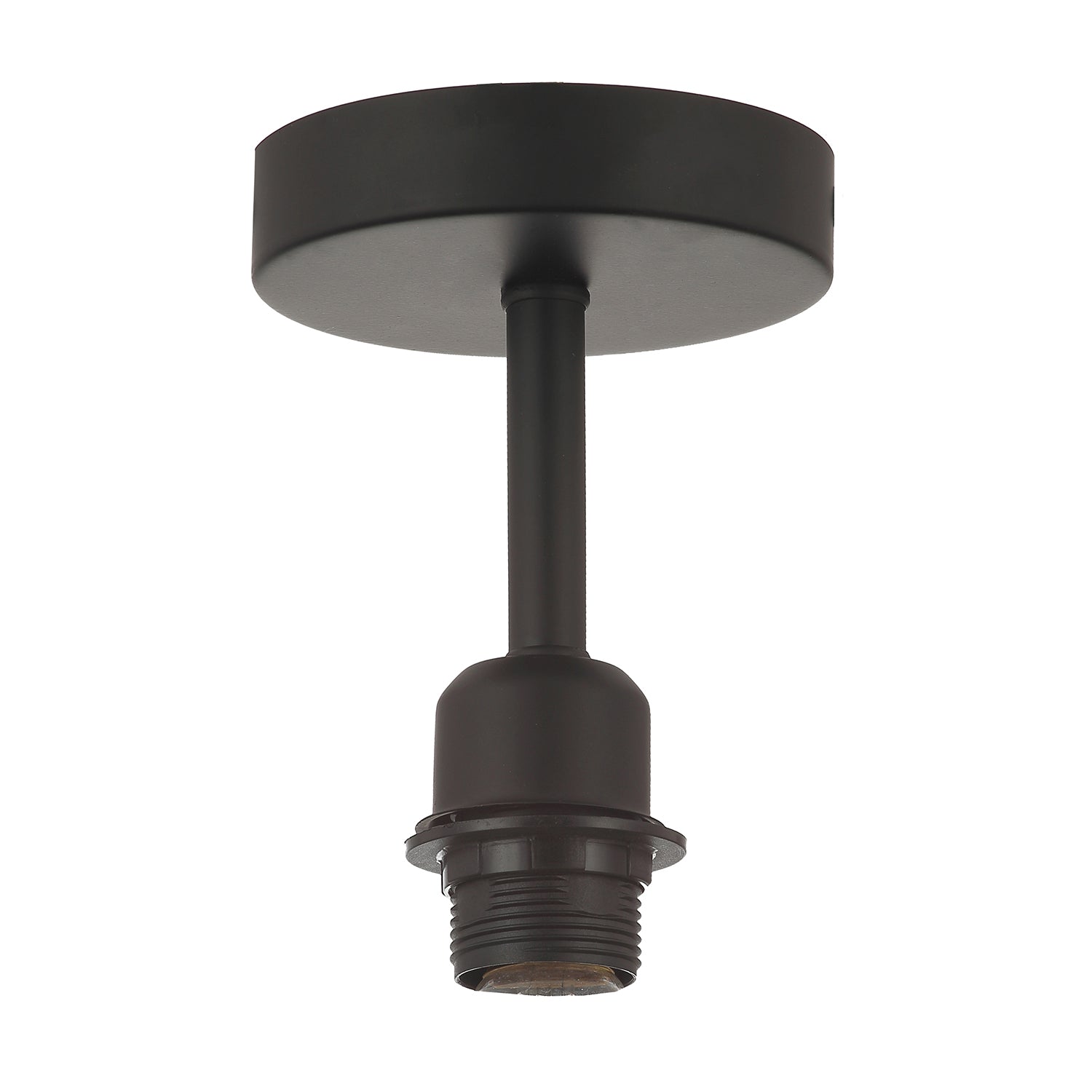 Traditional Matt Black Ceiling Light Fitting for Industrial Style Light Bulbs Image 1