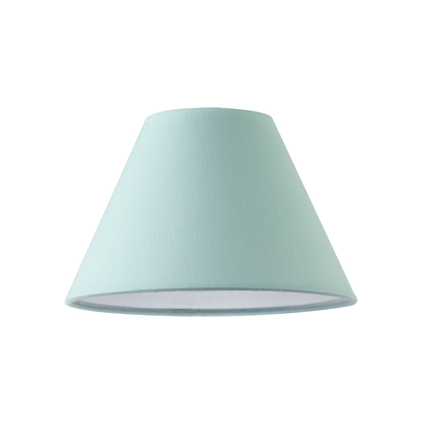 Traditional 8 Inch Duck Egg Blue Cotton Fabric Coolie Lamp Shade Image 1