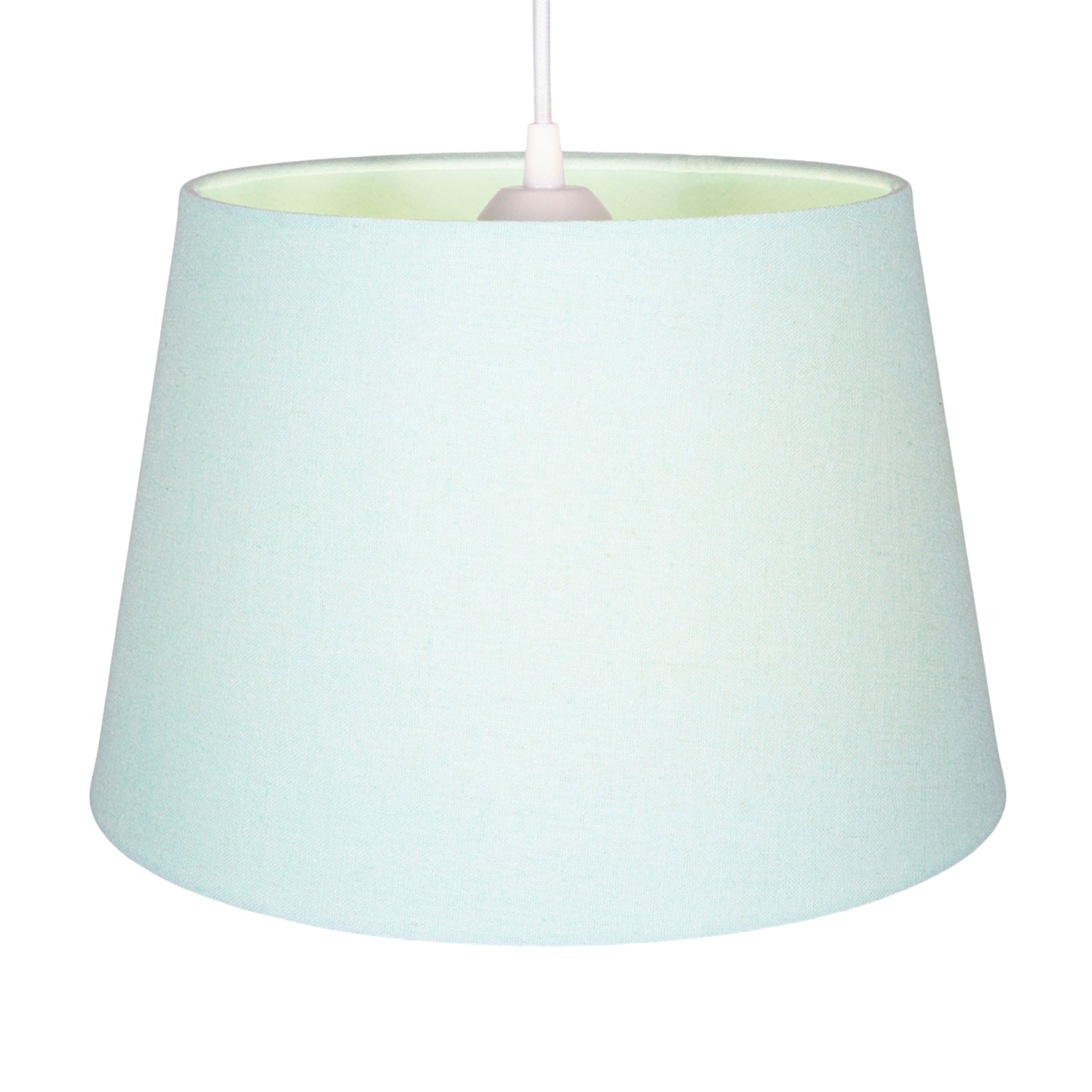 Classic 10 Inch Duck Egg Linen Fabric Drum Table/Pendant Lamp Shade 60w Maximum Image 2