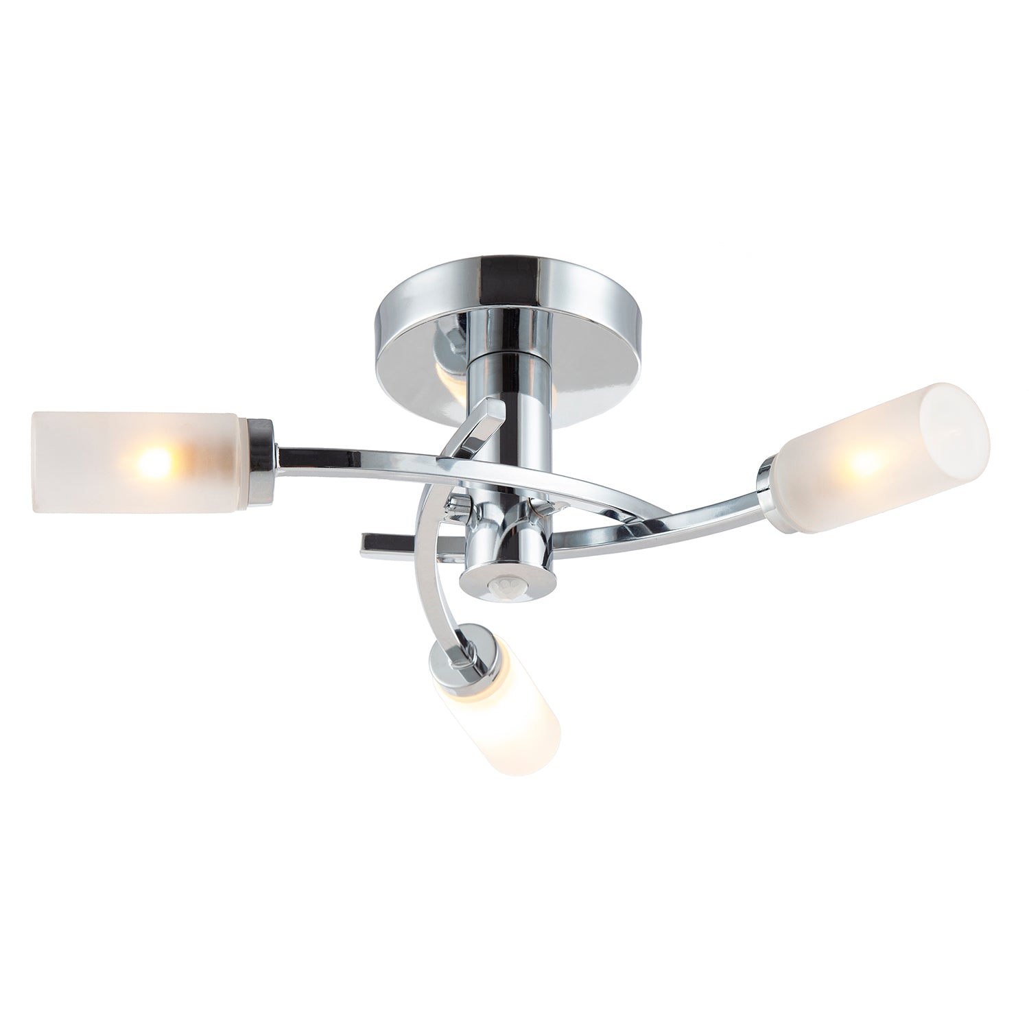 Modern Sensor Bathroom Ceiling Light in Chrome with Multi Functions Image 2