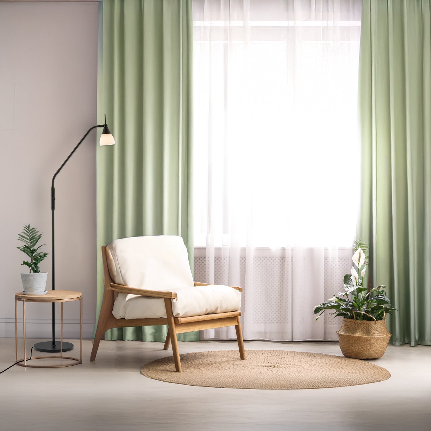 Traditional Reading Floor Lamp in Matte Black with Toggle Switch and Glass Shade Image 7