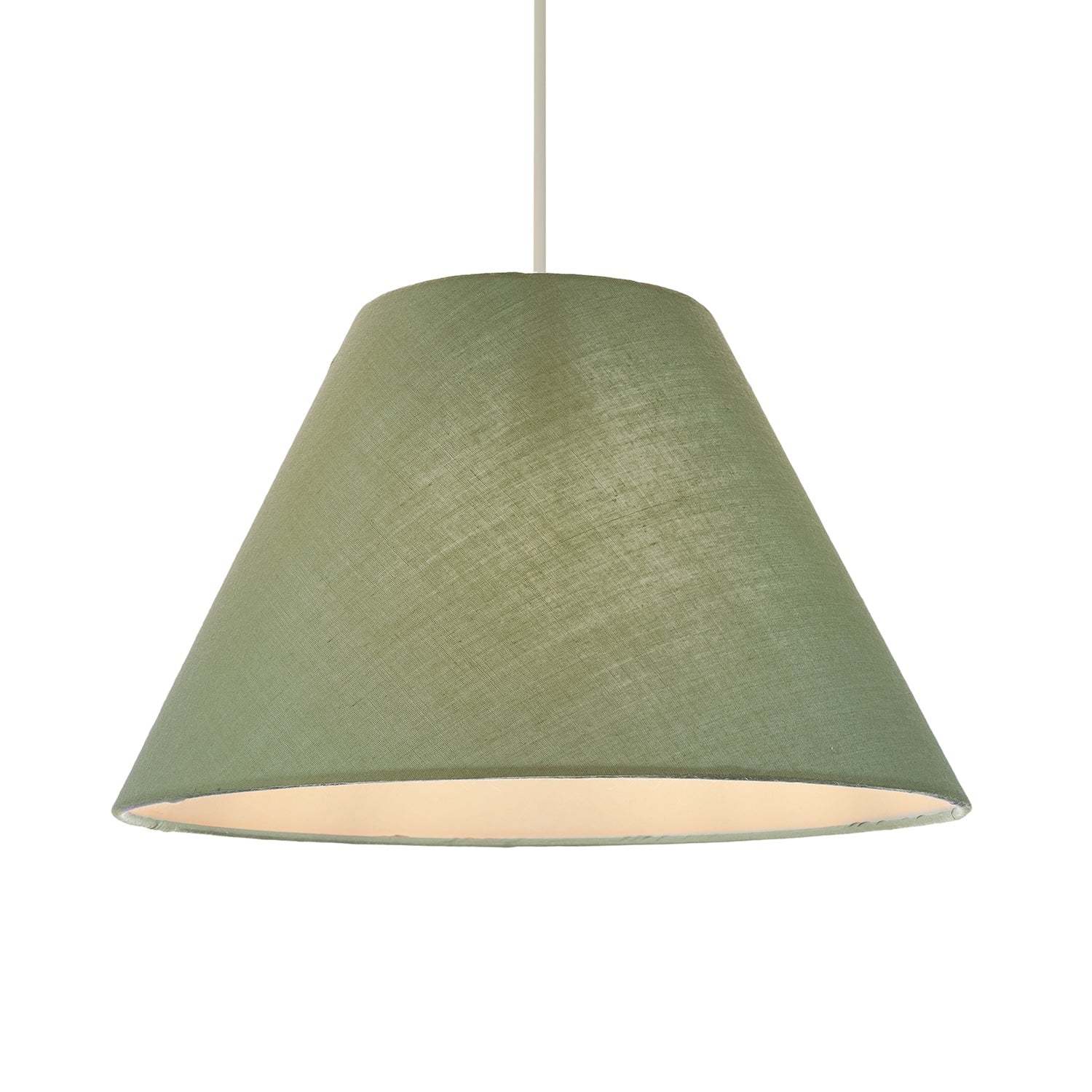 10 Inch Olive Green Cotton Coolie Lampshade for Table Lamp or Pendant Image 2