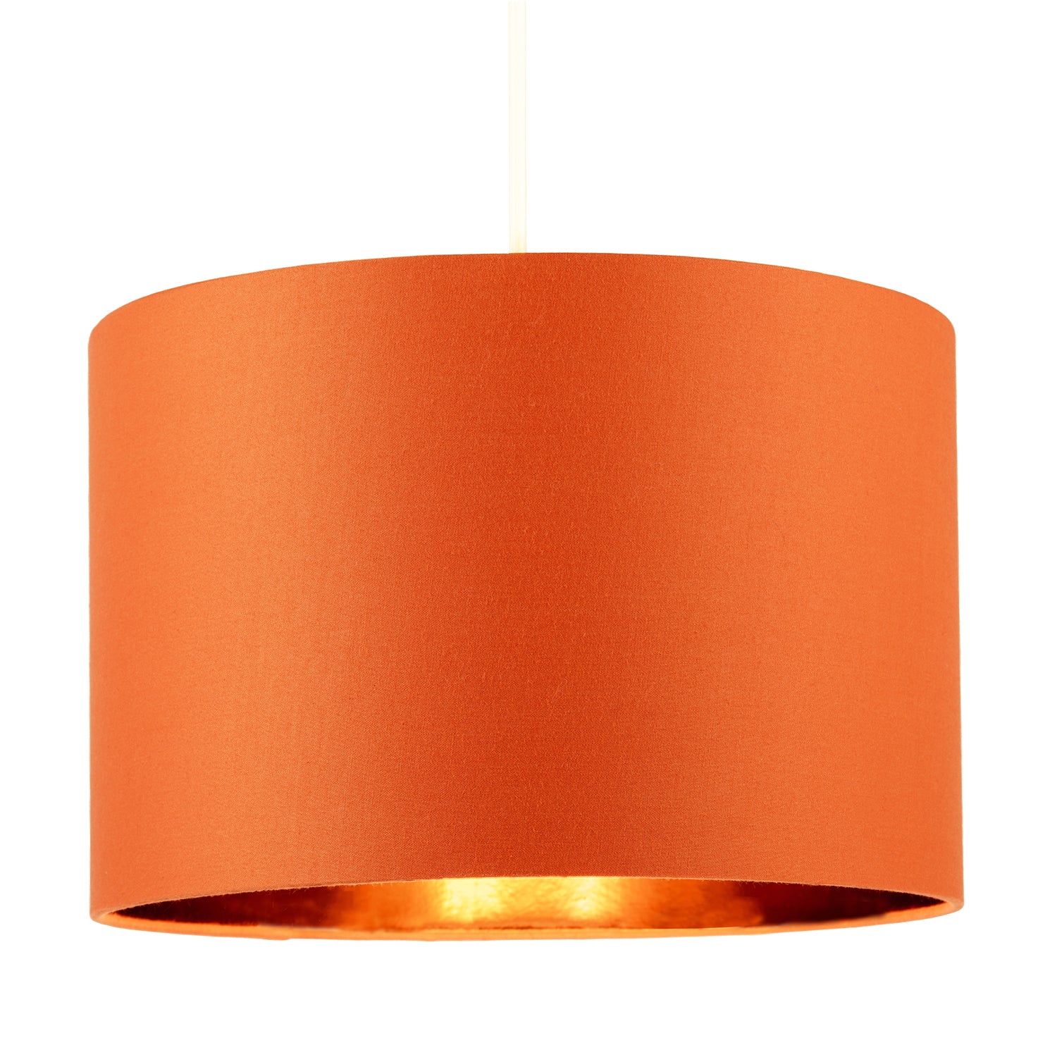 Contemporary Vivid Orange Cotton 12" Table Base or Pendant Lamp Shade Image 2