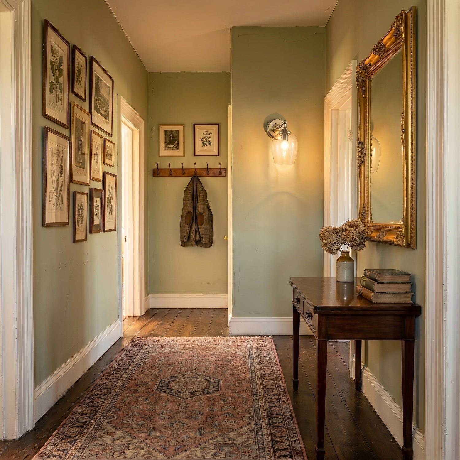 Traditional Wall Light Fitting in Antique Brass with Clear Glass Shade Image 6