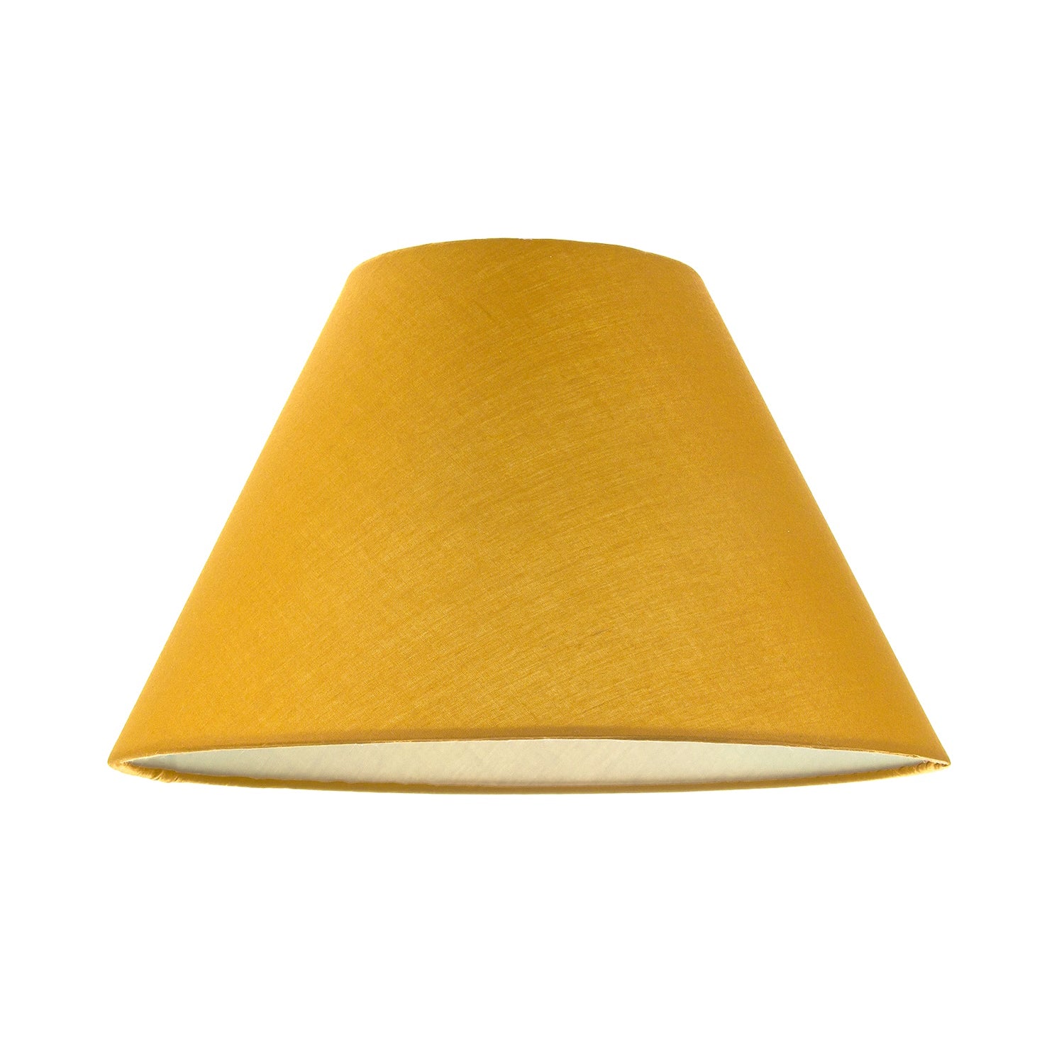 10 Inch Mustard Ochre Cotton Coolie Shade for Table Lamp or Pendant Image 1