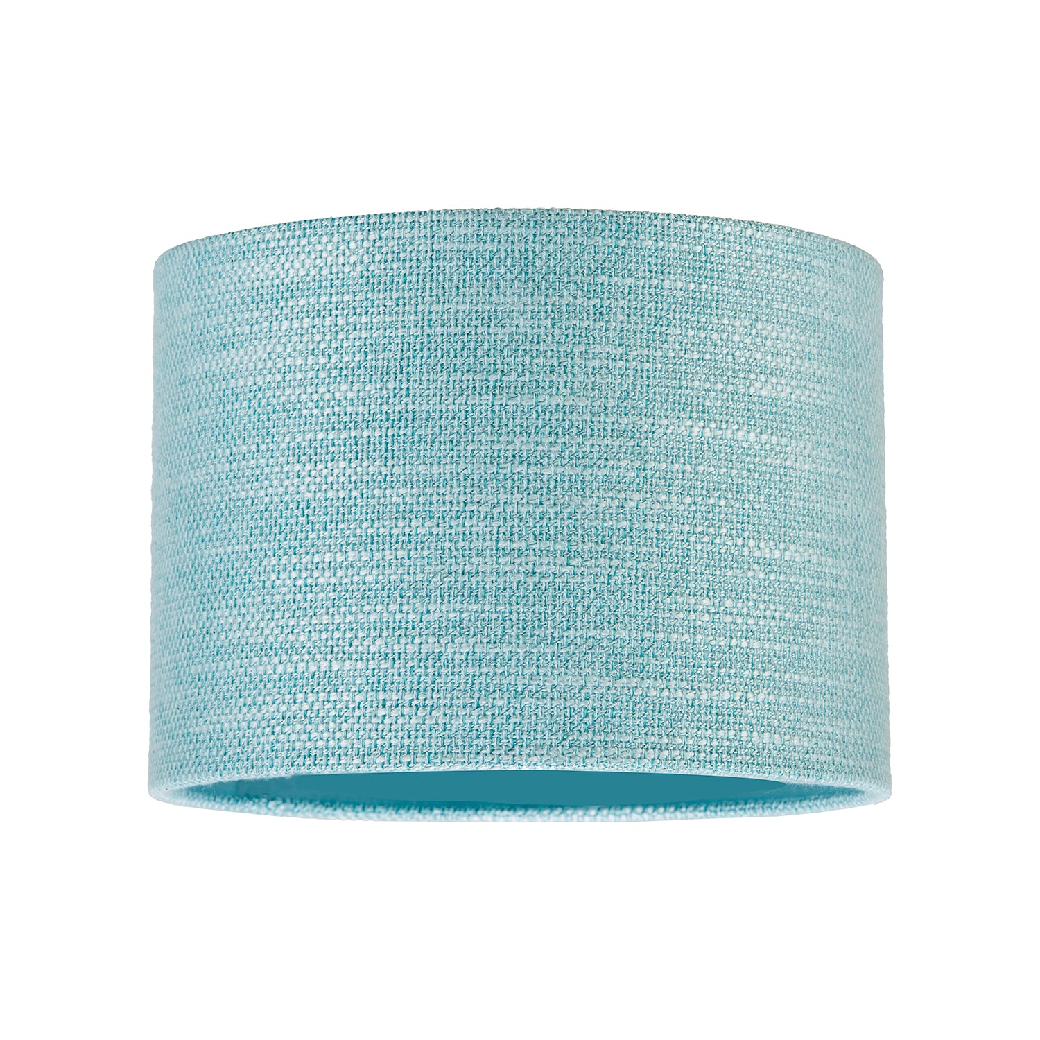 Modern Bobbled and Textured Linen Lamp Shade in Light Duck Egg Blue Image 1