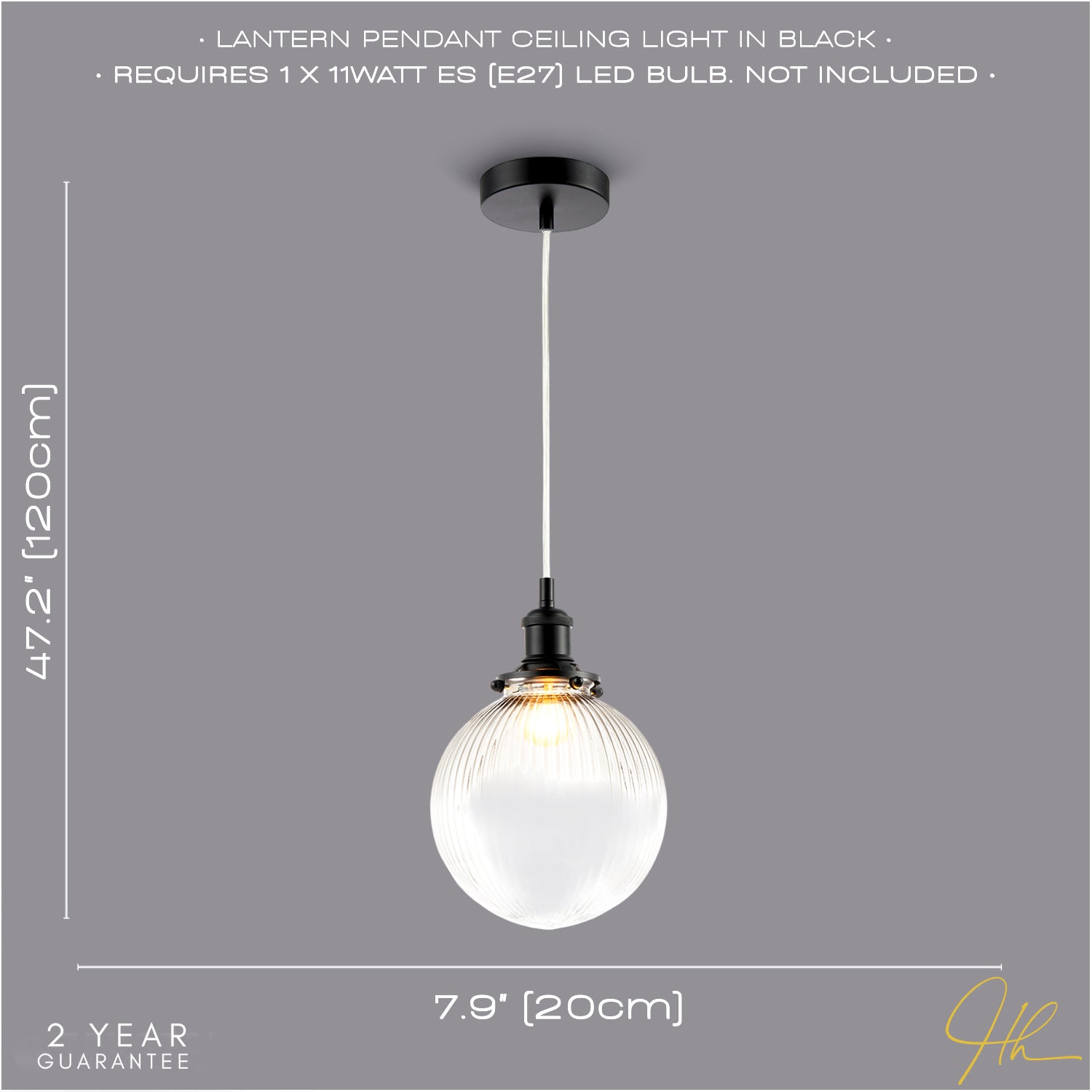 Traditional Vintage Lantern Pendant Light in Matte Black with Glass Shade Image 6