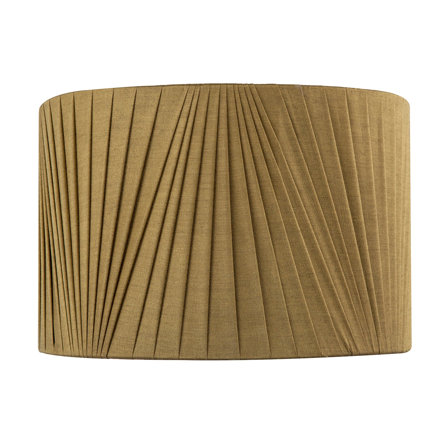 Modern Olive Green Faux Silk Fabric Organza Tapered Drum Lamp Shade Image 1