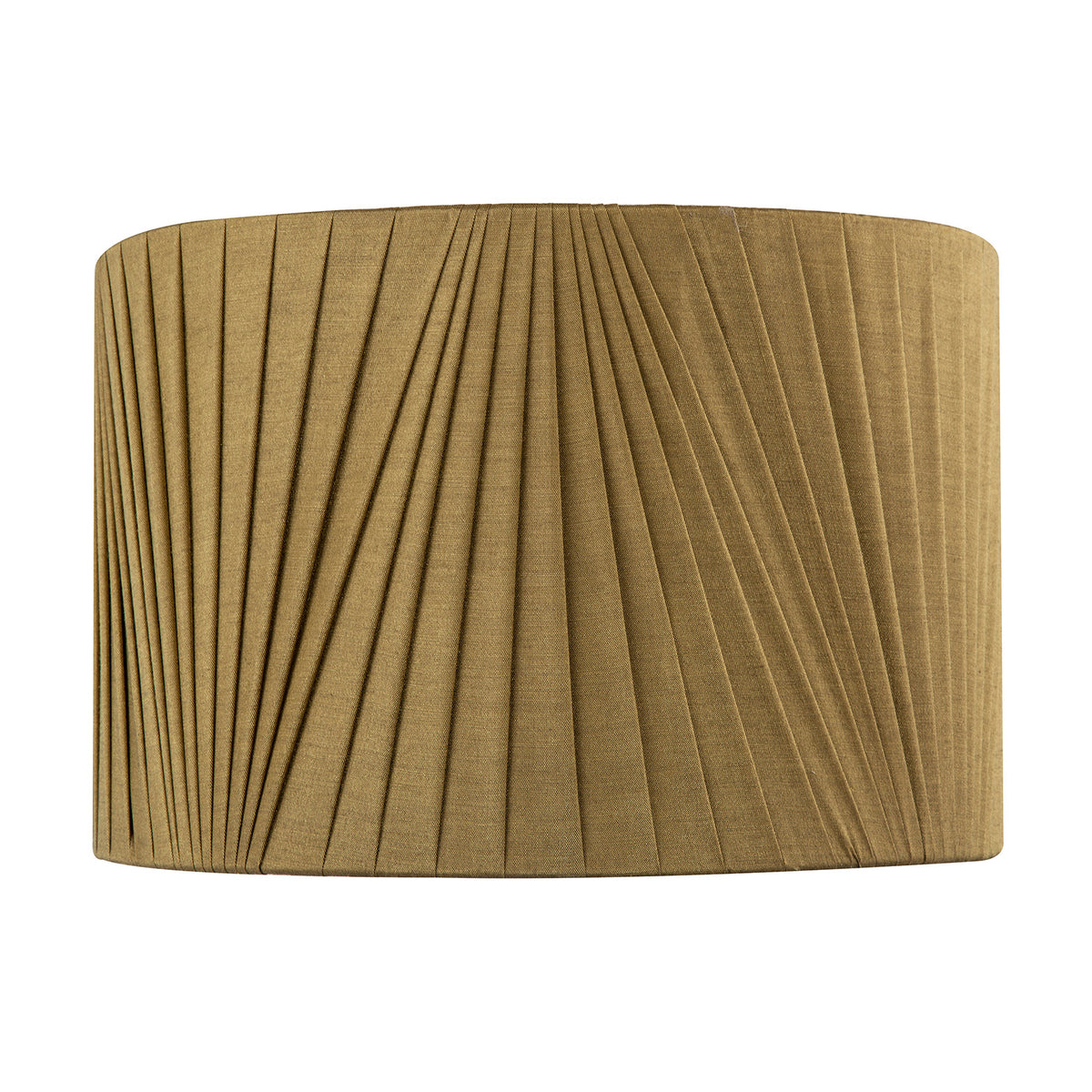 Modern Olive Green Faux Silk Fabric Organza Tapered Drum Lamp Shade Image 1