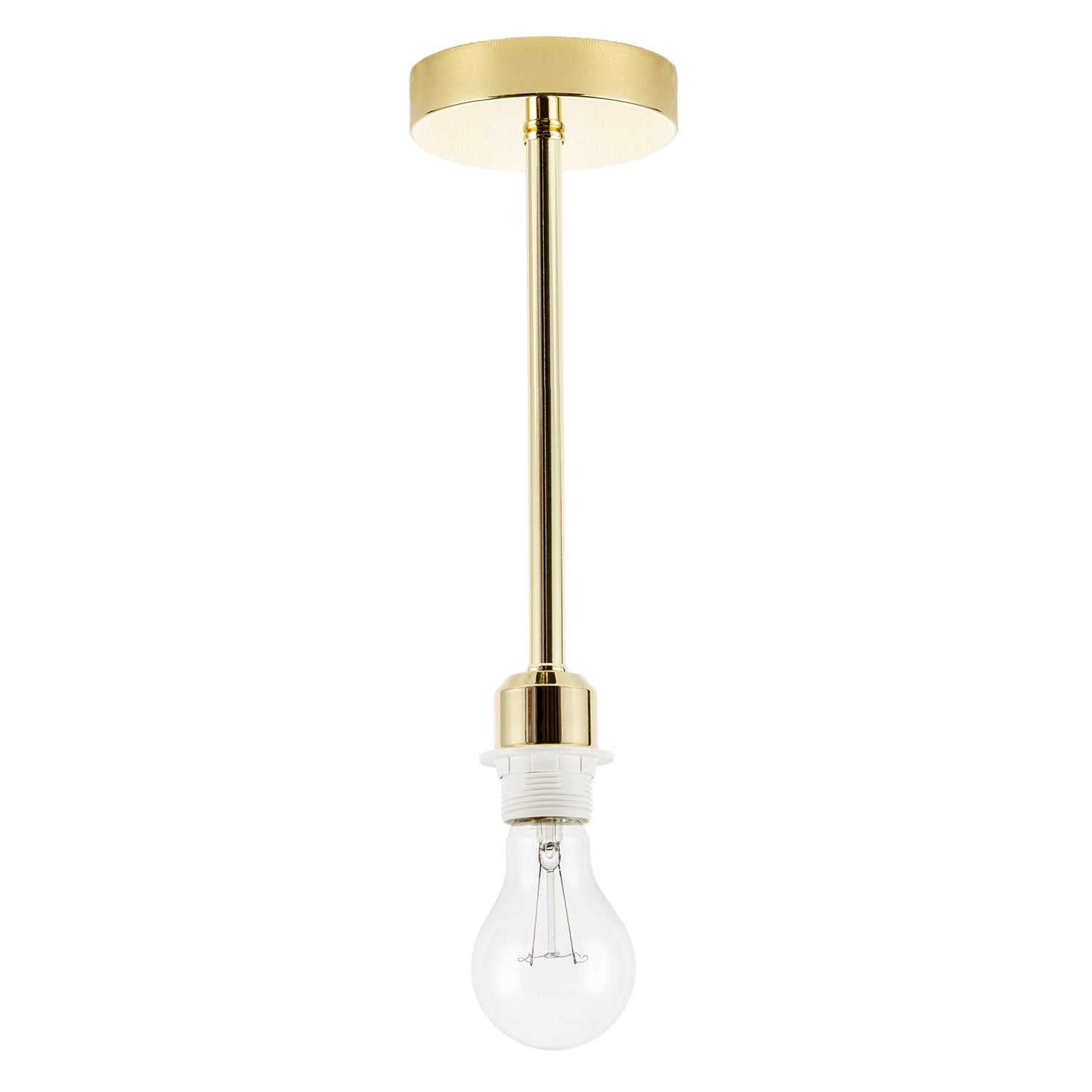 Classic Polished Brass Ceiling Light Fixture to Showcase Lamp Shades Image 2