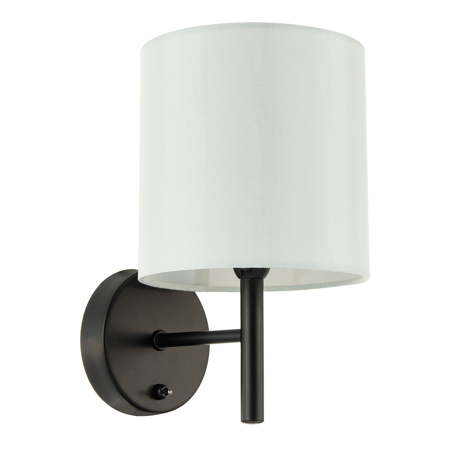 Contemporary Bedside Wall Lamp in Matte Black with Toggle Switch and Shade Image 2