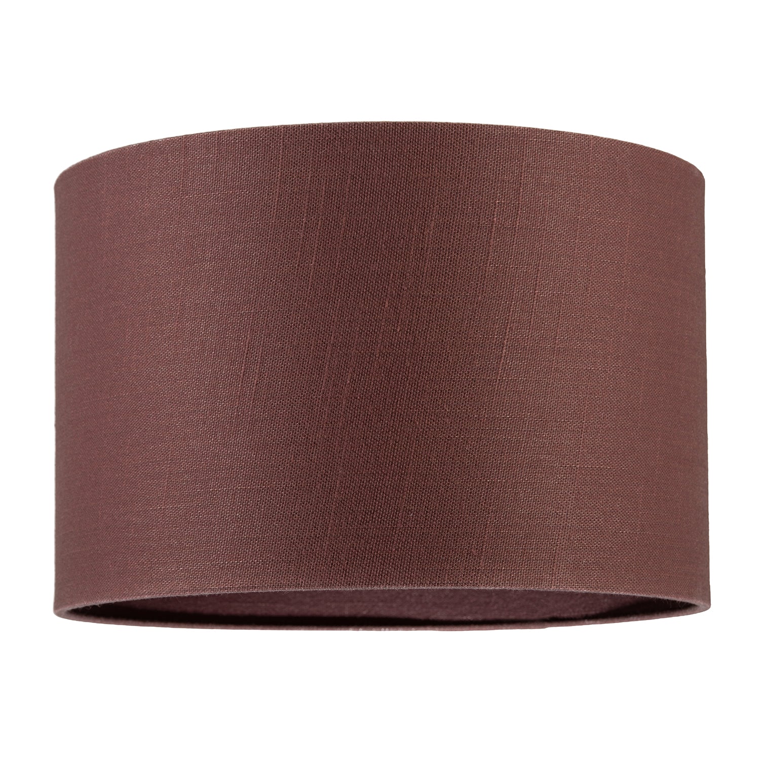Modern Cinnamon Reddish Brown Textured Linen Fabric Circular Lampshade Image 1