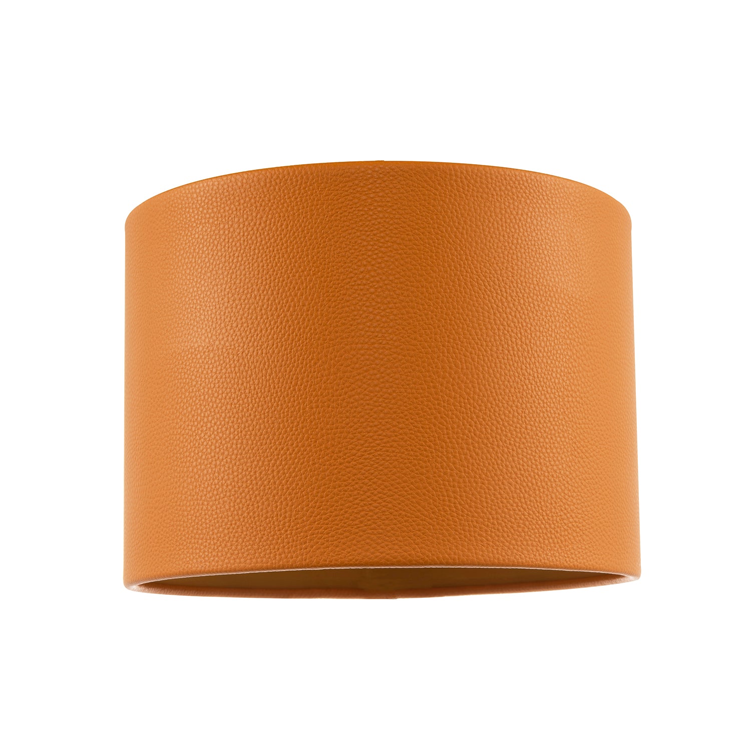 Classic Dark Mustard Faux Leather Lamp Shade with Inner Cotton Lining Image 1