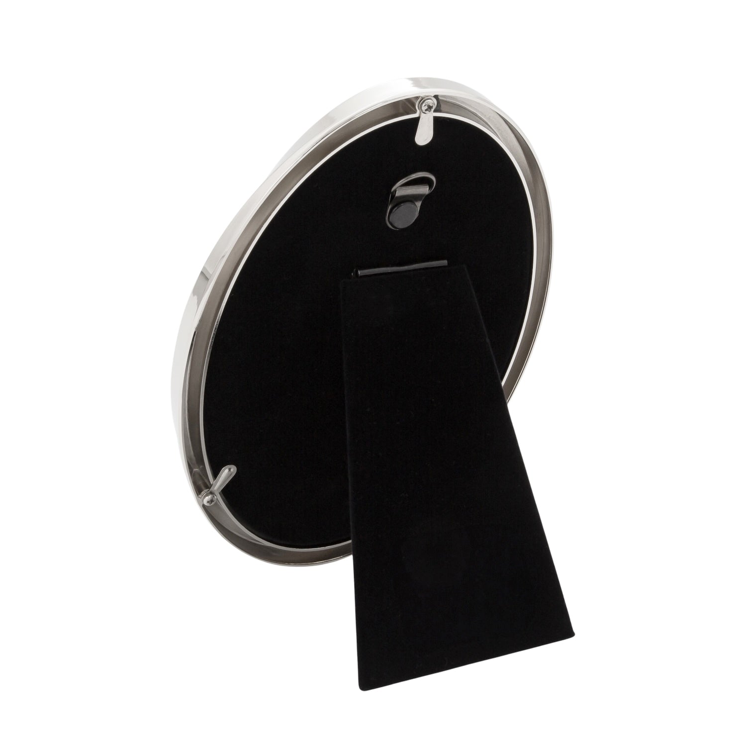 Modern Oval Nickel Plated Metal 4x6 Picture Frame with Twisting Design Image 4