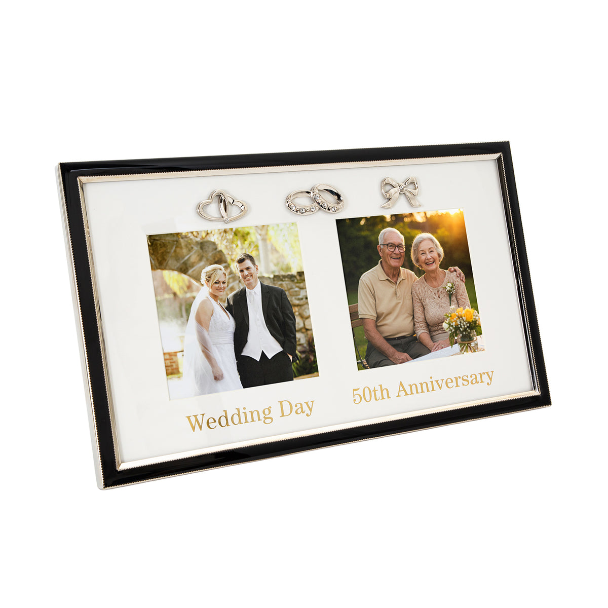 50th Anniversary and Wedding Day Picture Frame in Silver and Black wit 50th Anniversary and Wedding Day Picture Frame in Silver and Black wit